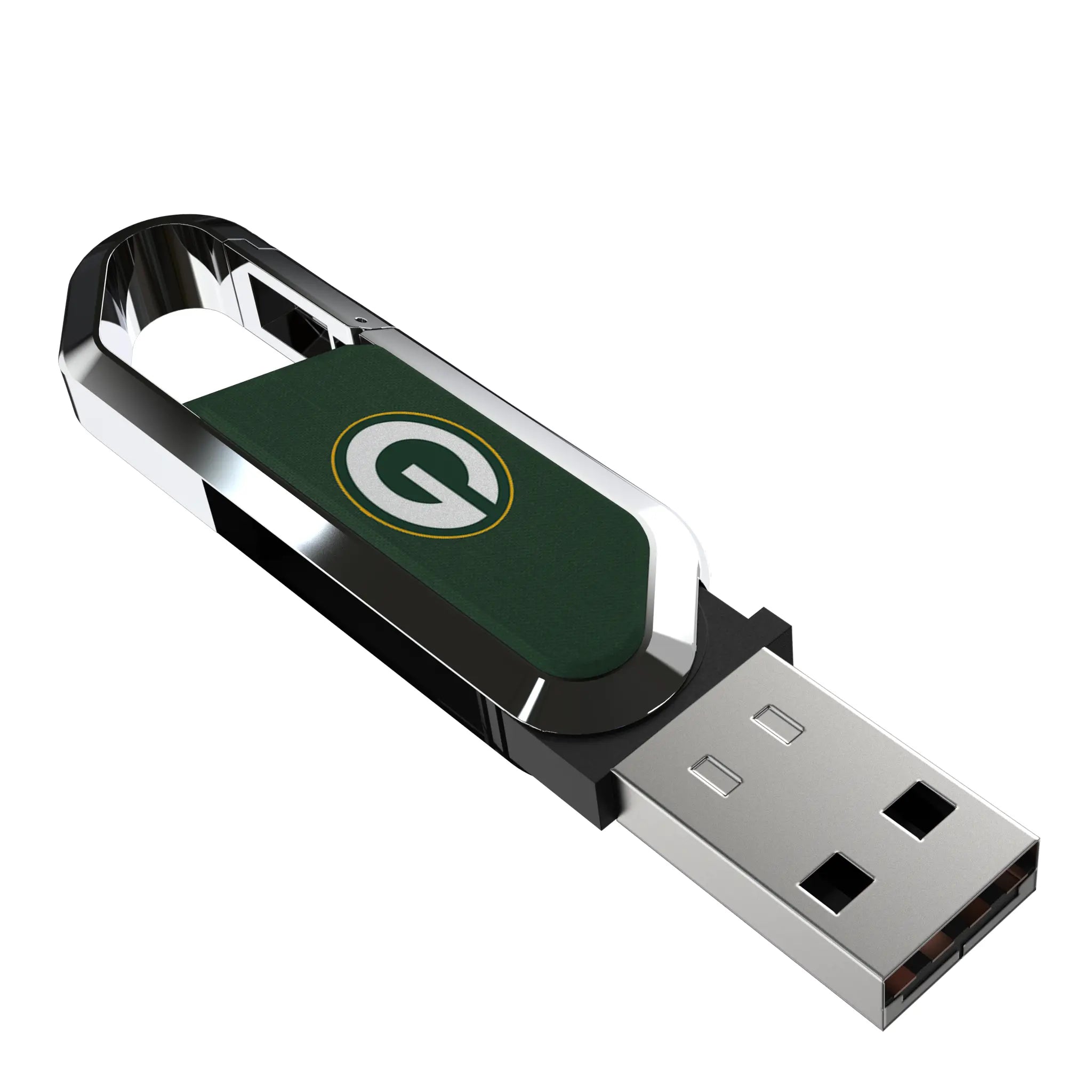Green Bay Packers Solid USB 32GB Clip Style Flash Drive