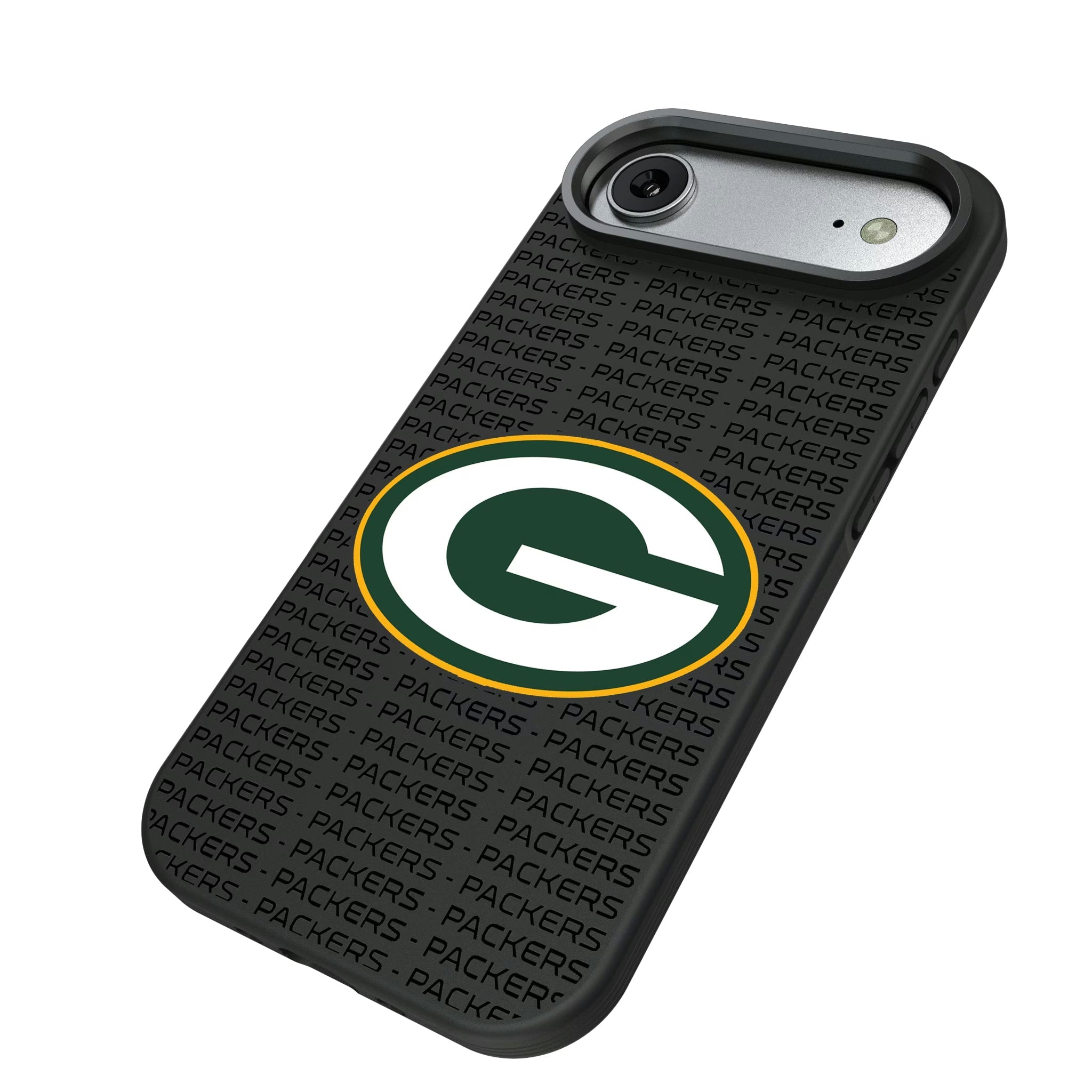 Green Bay Packers Text Backdrop Bump Phone Case - Sports Gifts, Sports Memorabilia, Sports Collectibles, Fan Shop