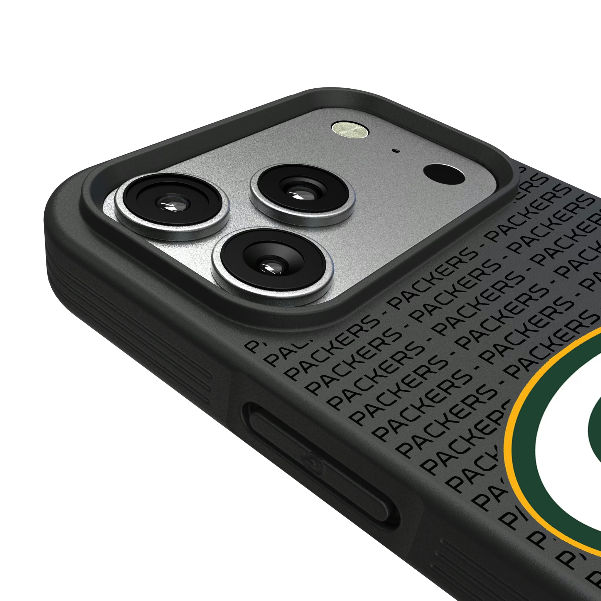 Green Bay Packers Text Backdrop Bump Phone Case - Sports Gifts, Sports Memorabilia, Sports Collectibles, Fan Shop