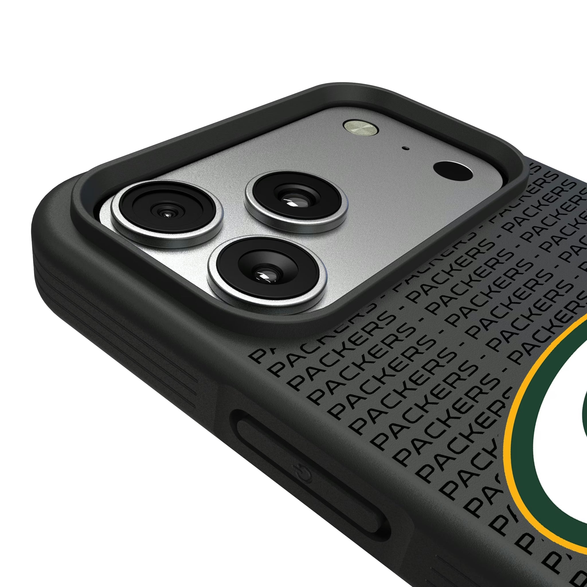 Green Bay Packers Text Backdrop Bump Phone Case - Sports Gifts, Sports Memorabilia, Sports Collectibles, Fan Shop