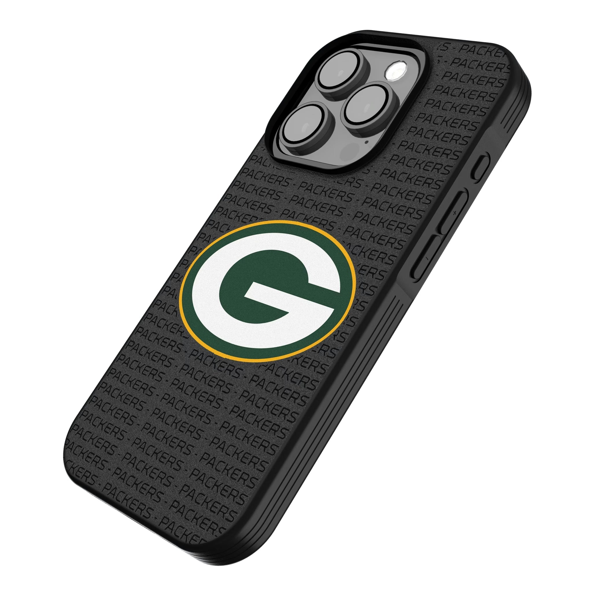 Green Bay Packers Text Backdrop Bump Phone Case - Sports Gifts, Sports Memorabilia, Sports Collectibles, Fan Shop