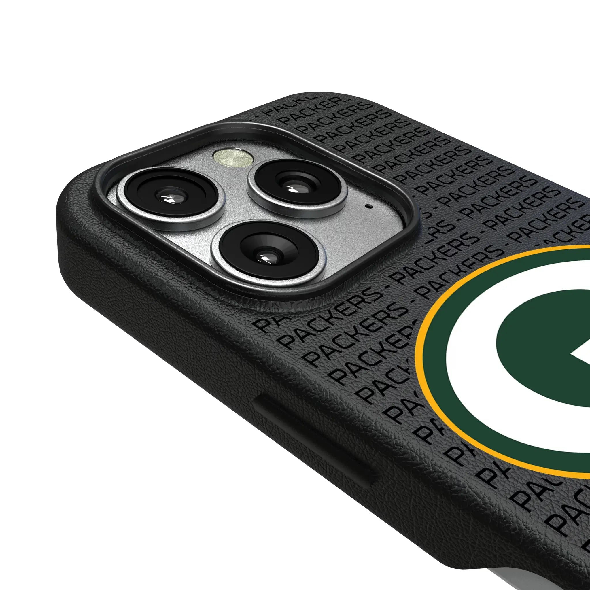 Green Bay Packers Text Backdrop MagSafe Compatible Phone Case for Apple iPhone