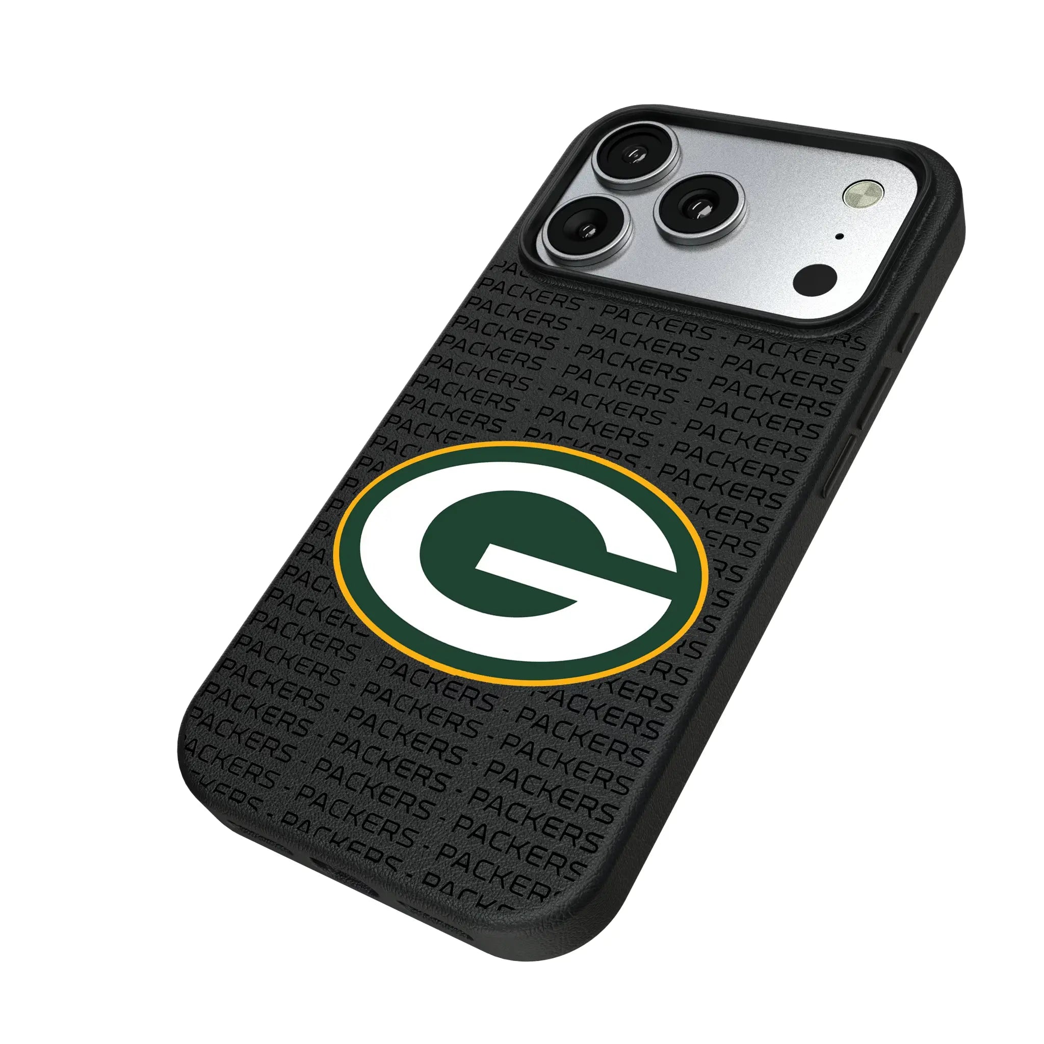 Green Bay Packers Text Backdrop MagSafe Compatible Phone Case for Apple iPhone