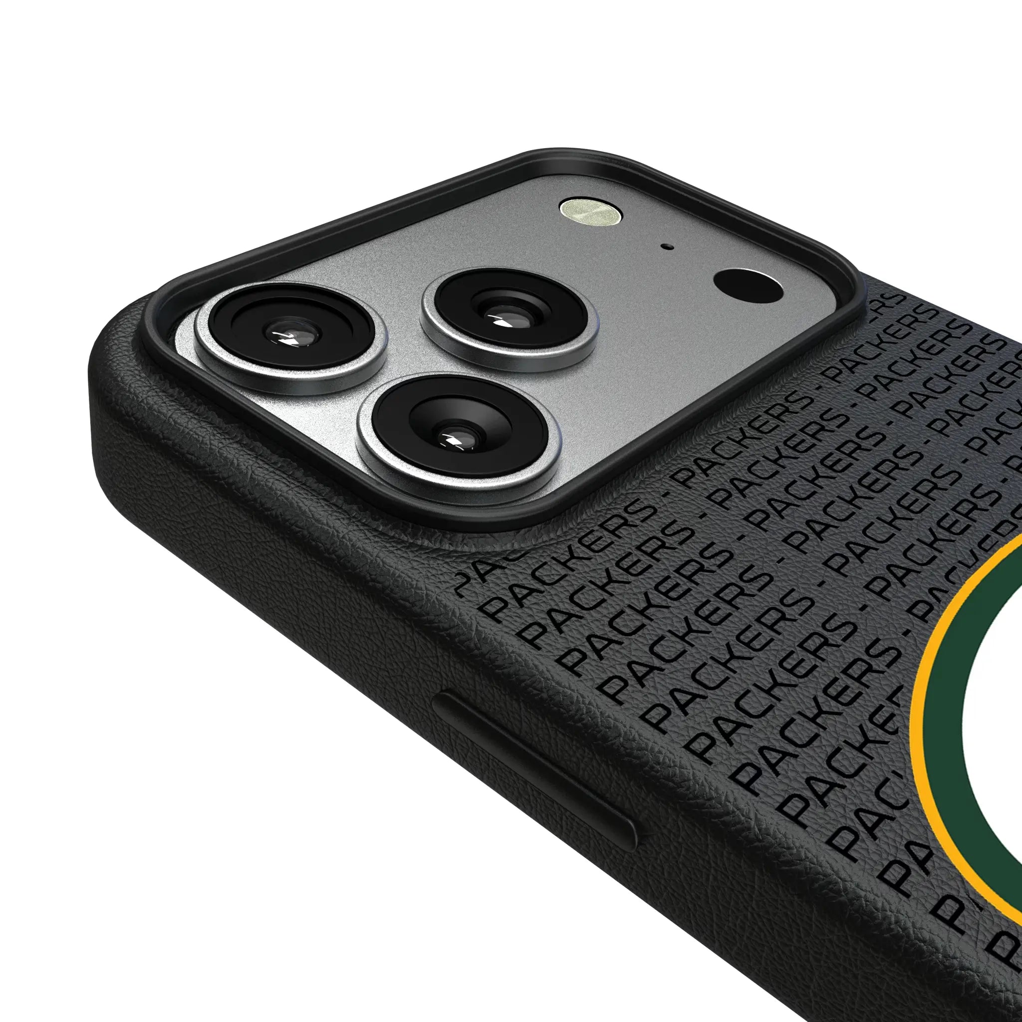 Green Bay Packers Text Backdrop MagSafe Compatible Phone Case for Apple iPhone