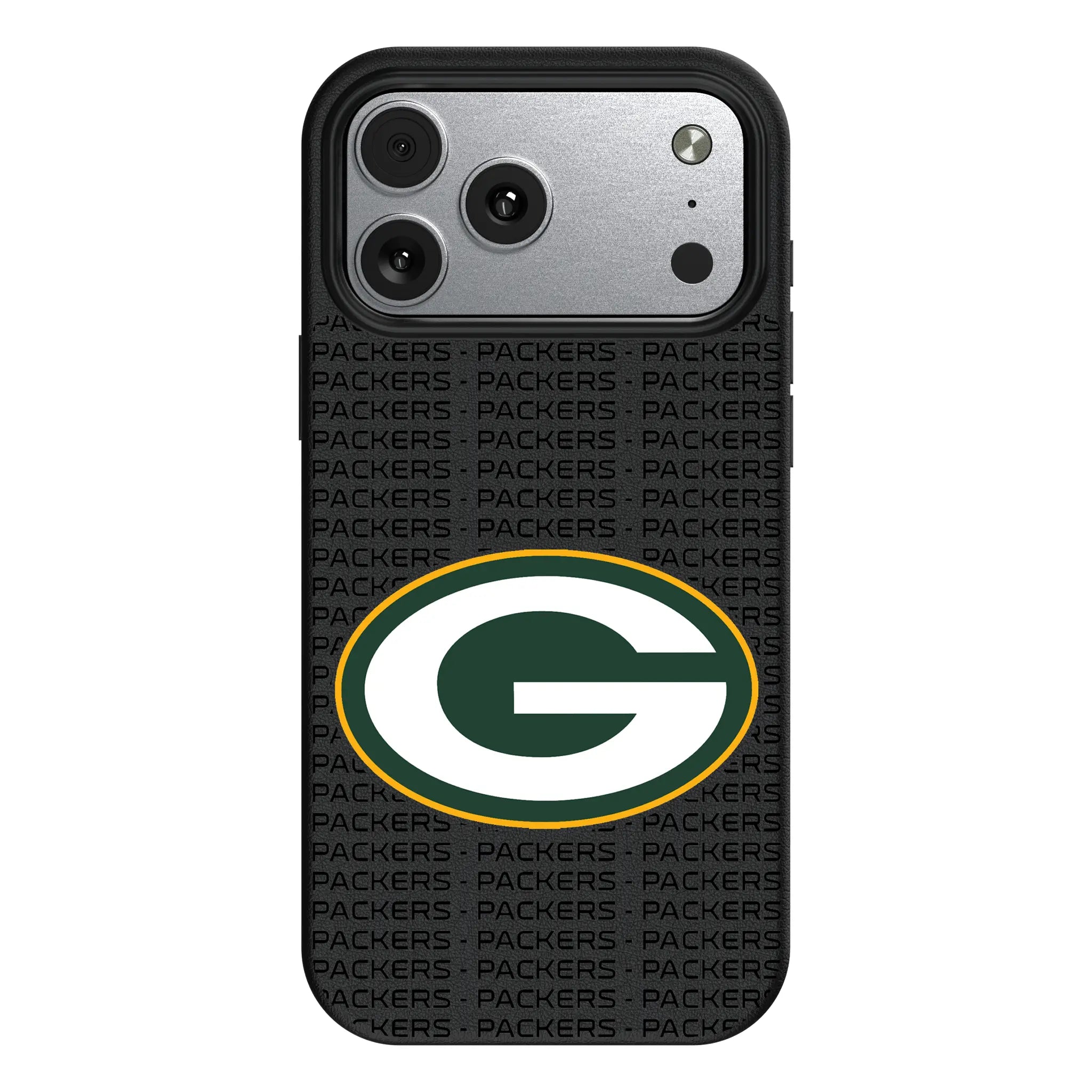 Green Bay Packers Text Backdrop MagSafe Compatible Phone Case for Apple iPhone
