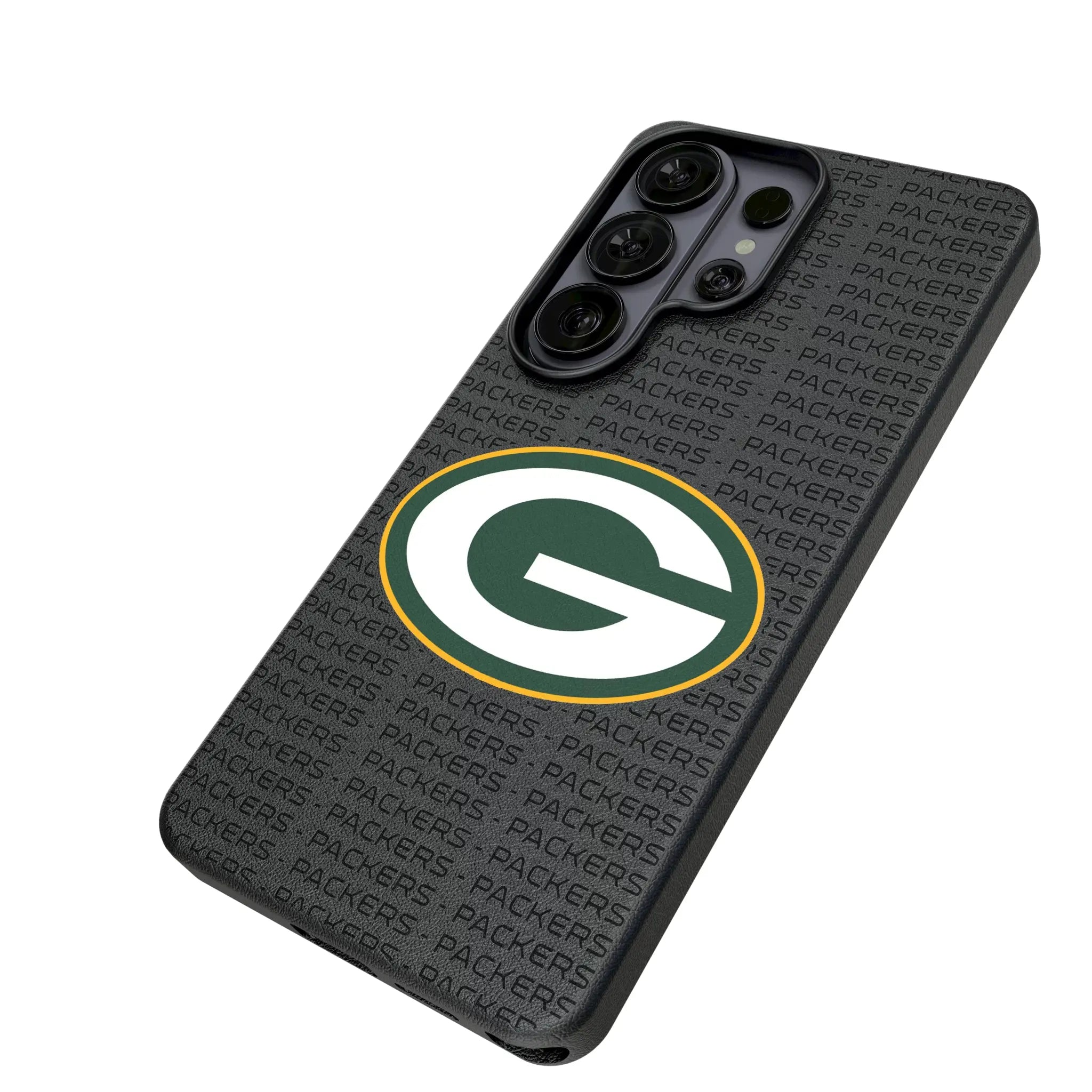 Green Bay Packers Text Backdrop MagSafe Compatible Phone Case for Samsung Galaxy