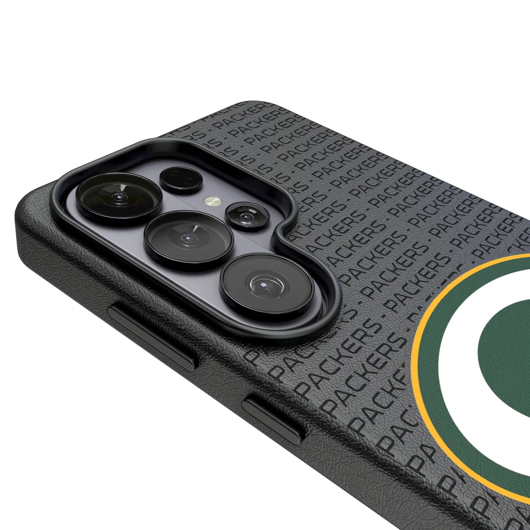 Green Bay Packers Text Backdrop MagSafe Compatible Phone Case for Samsung Galaxy