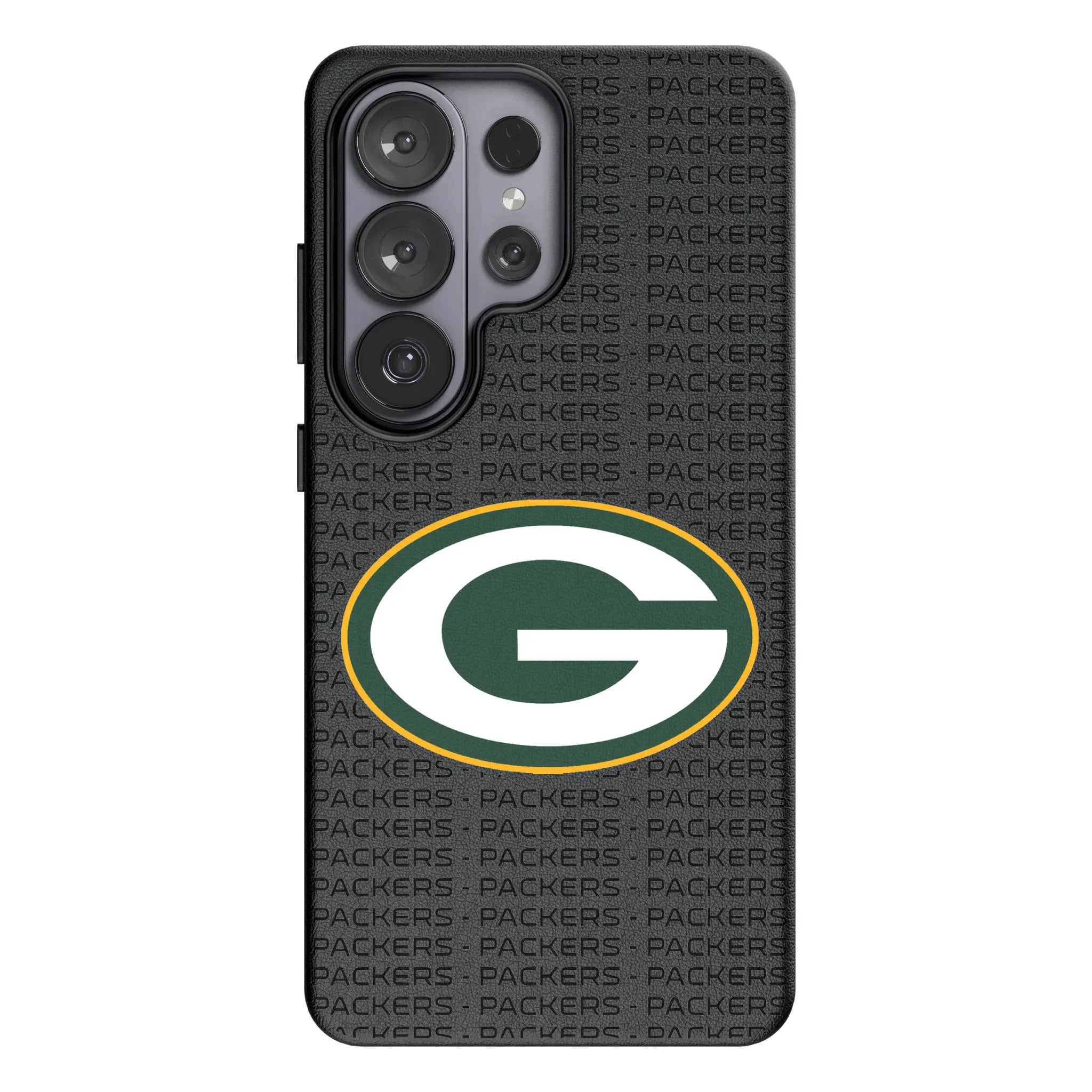 Green Bay Packers Text Backdrop MagSafe Compatible Phone Case for Samsung Galaxy