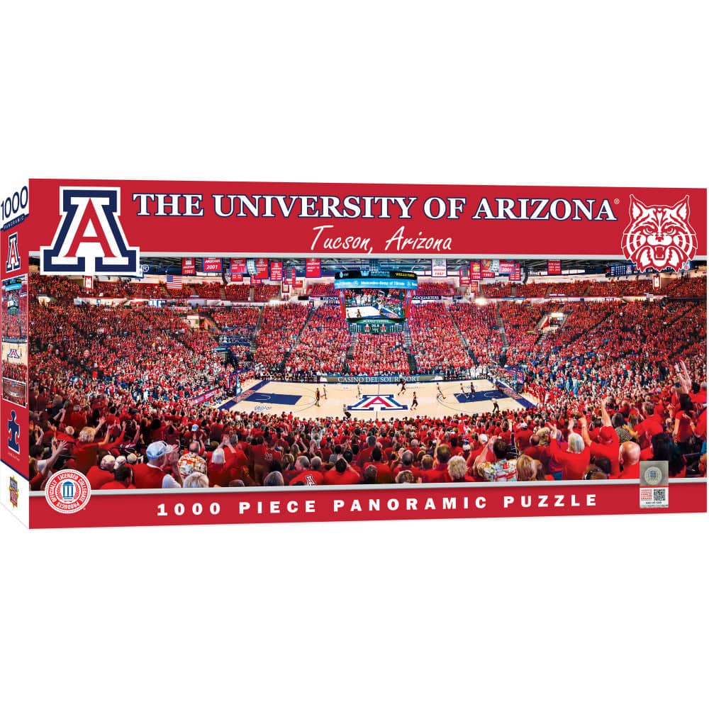 Arizona Wildcats 1000 Piece Panoramic Jigsaw Puzzle - Sports Gifts, Sports Memorabilia, Sports Collectibles, Fan Shop