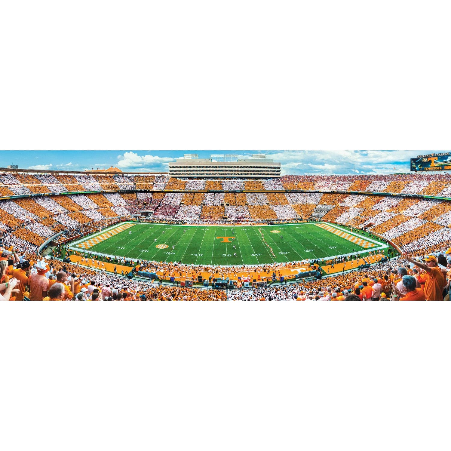Tennessee Volunteers 1000 Piece Panoramic Jigsaw Puzzle - Center View - Sports Gifts, Sports Memorabilia, Sports Collectibles, Fan Shop
