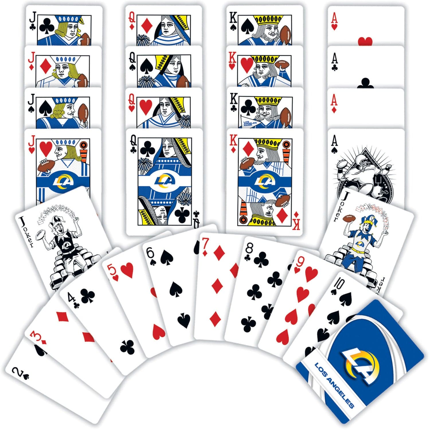 Los Angeles Rams 54-Card Deck Playing Cards - Sports Gifts, Sports Memorabilia, Sports Collectibles, Fan Shop