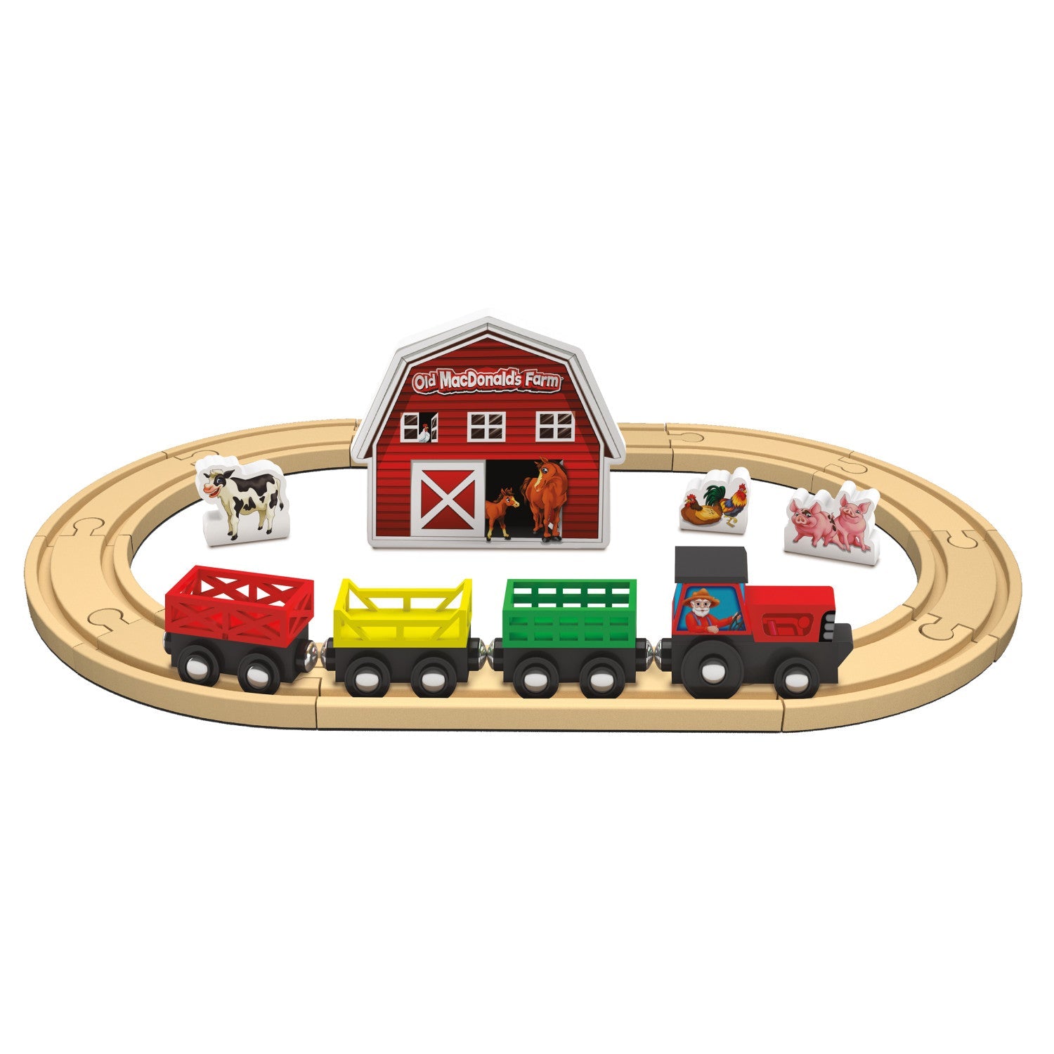Old MacDonald's Farm Tractor Train Play Set - 757 Sports Collectibles