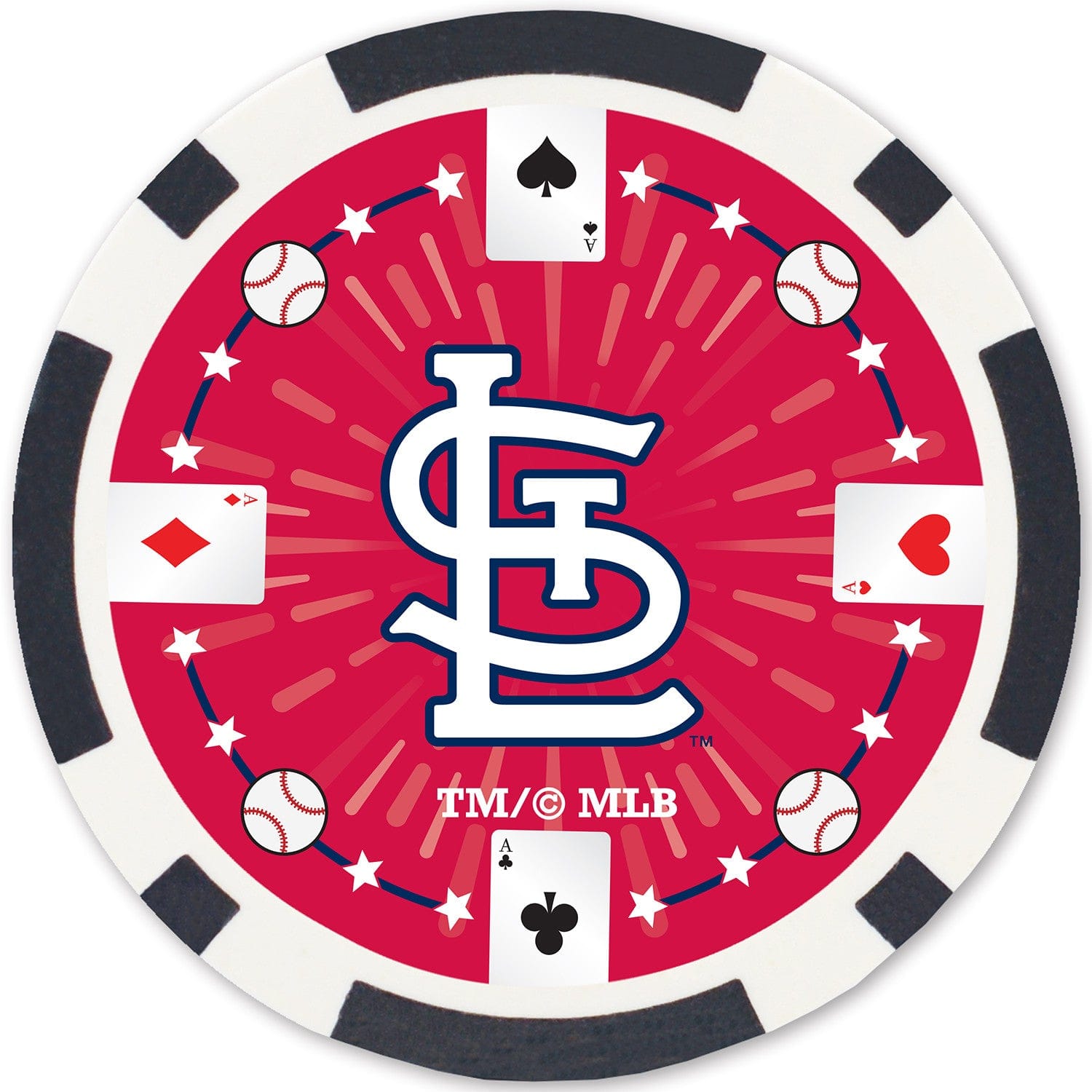 St. Louis Cardinals 100 Piece Poker Chip Set - Sports Gifts, Sports Memorabilia, Sports Collectibles, Fan Shop