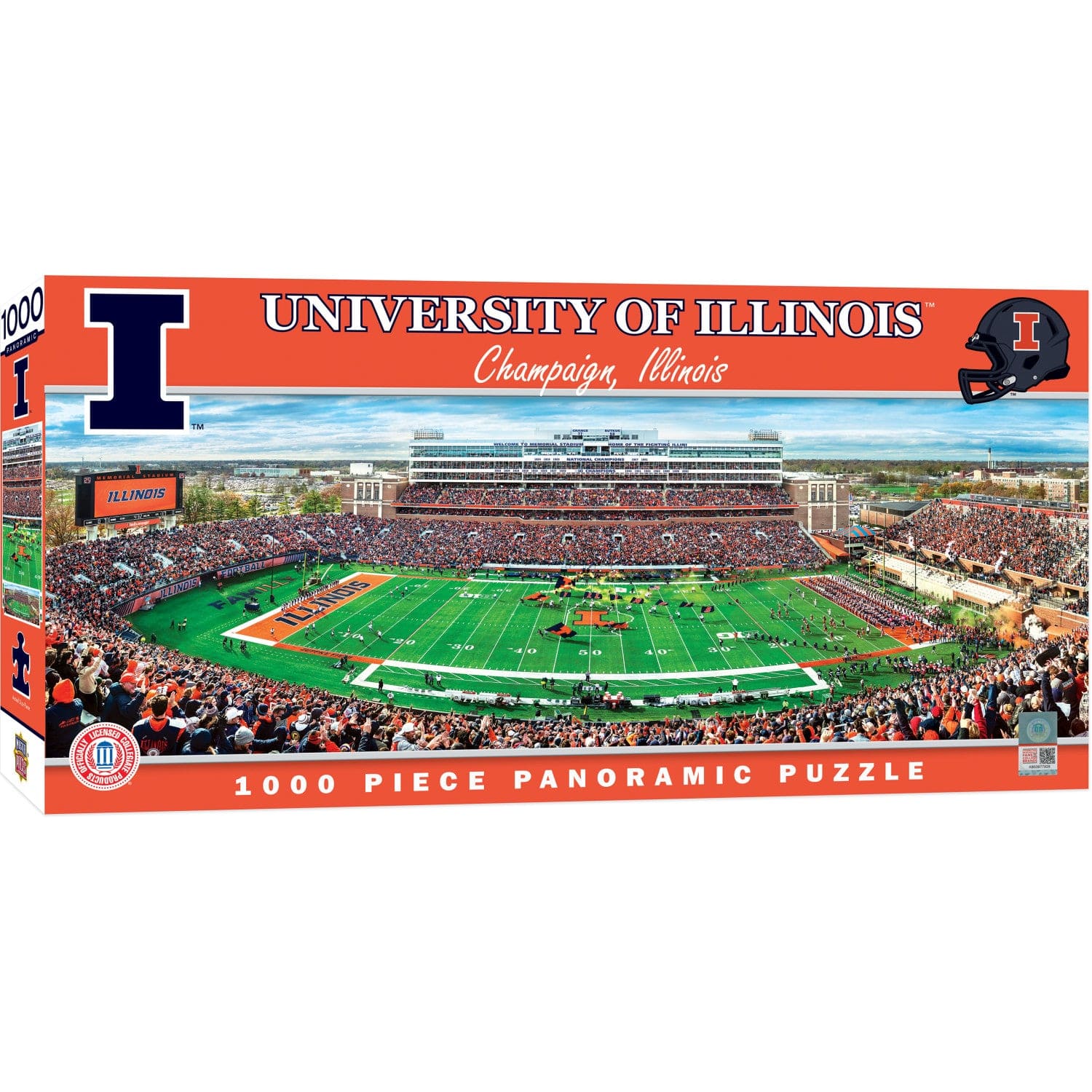 Illinois Fighting Illini 1000 Piece Panoramic Jigsaw Puzzle - Sports Gifts, Sports Memorabilia, Sports Collectibles, Fan Shop
