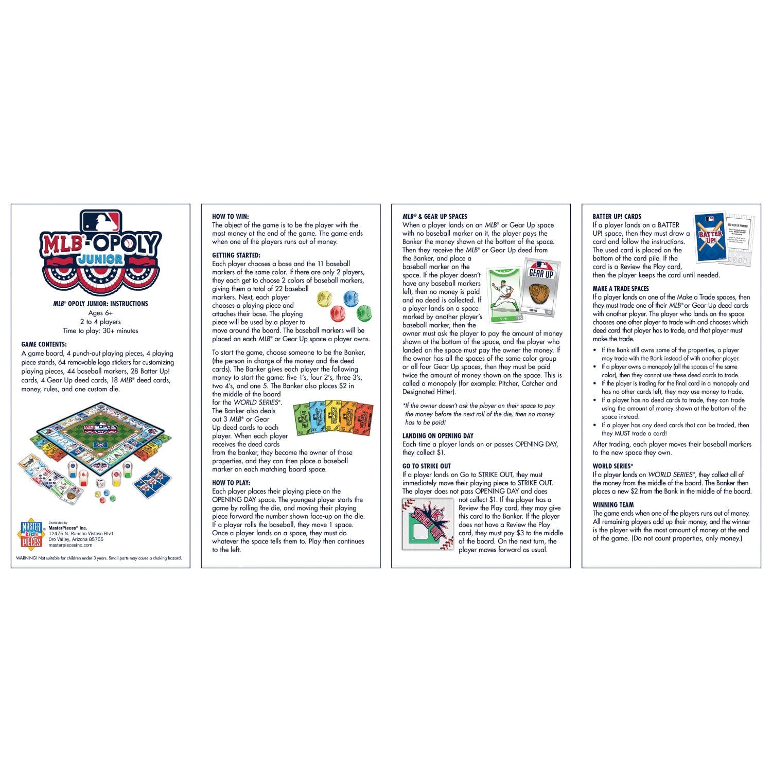 MLB Opoly Junior: The Ultimate Baseball Board Game for Kids