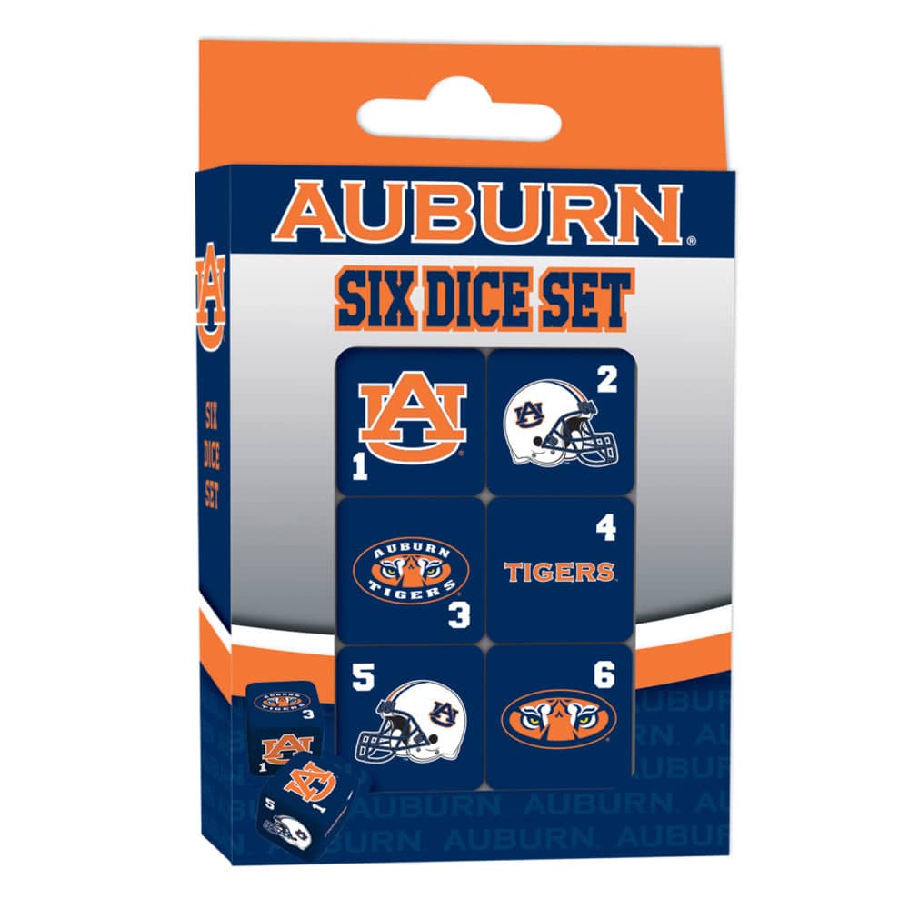 Auburn Tigers Officially Licensed Dice Set - Sports Gifts, Sports Memorabilia, Sports Collectibles, Fan Shop