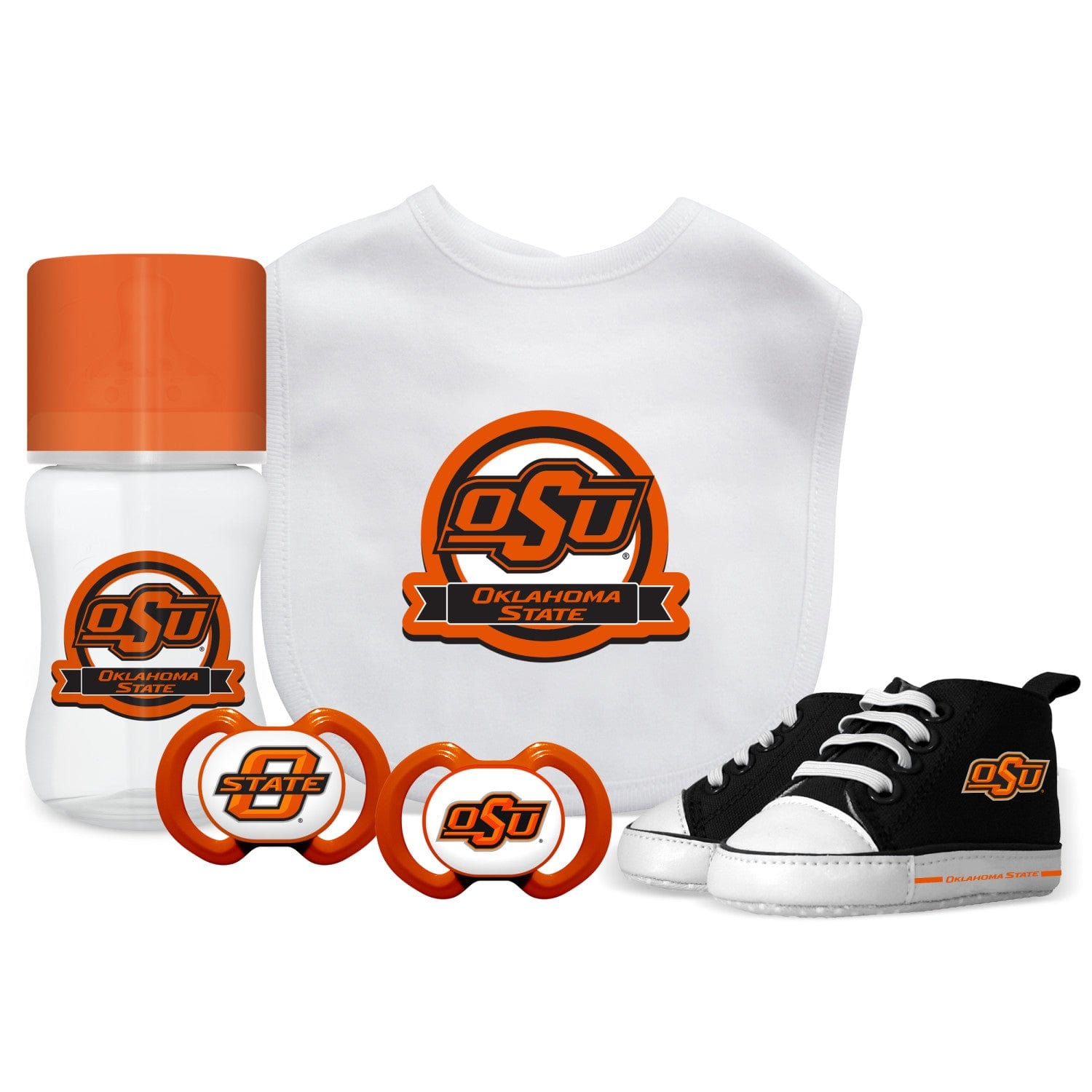 Oklahoma State Cowboys 5-Piece Baby Gift Set - Sports Gifts, Sports Memorabilia, Sports Collectibles, Fan Shop