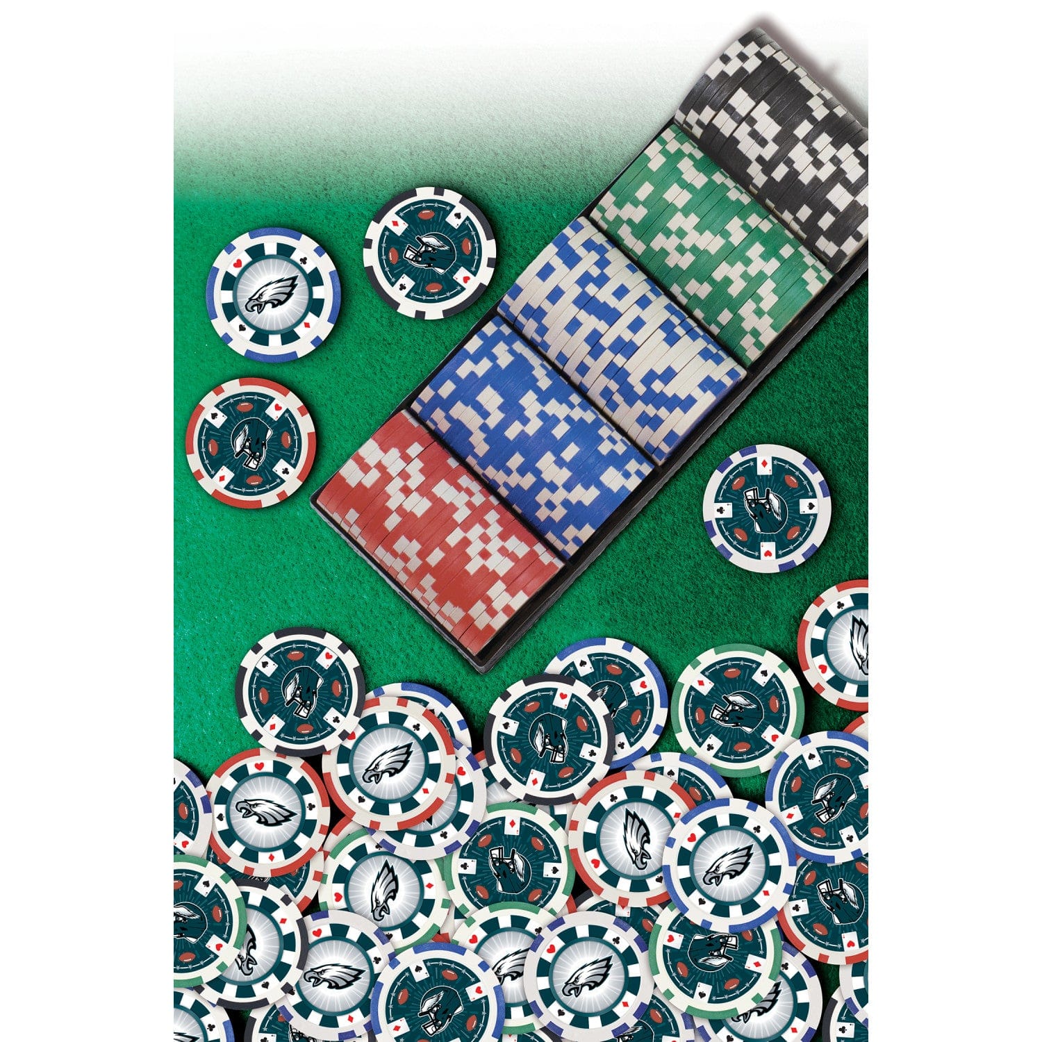 Philadelphia Eagles 100-Piece Poker Chip Set