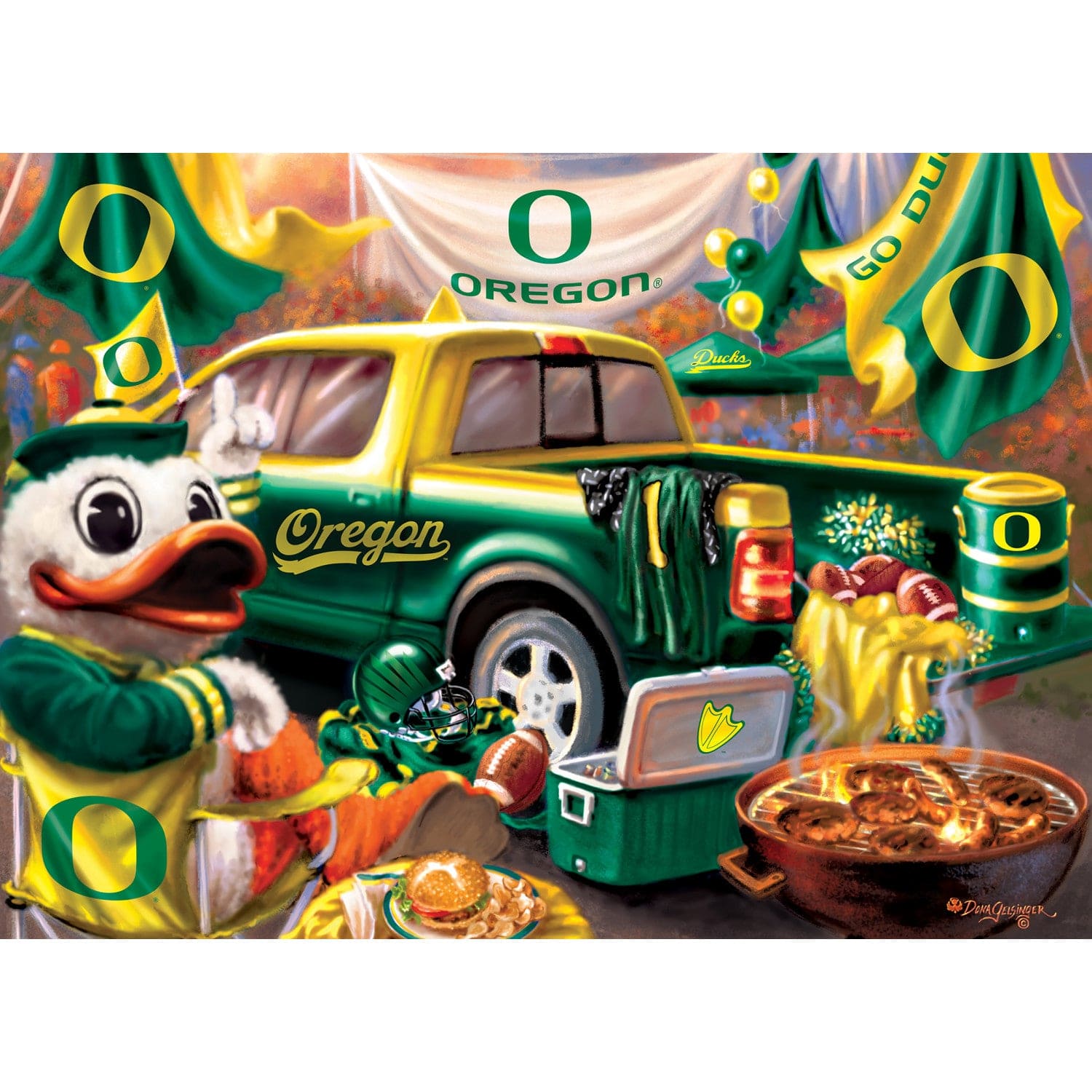 Oregon Ducks Gameday 1000 Piece Jigsaw Puzzle - Sports Gifts, Sports Memorabilia, Sports Collectibles, Fan Shop