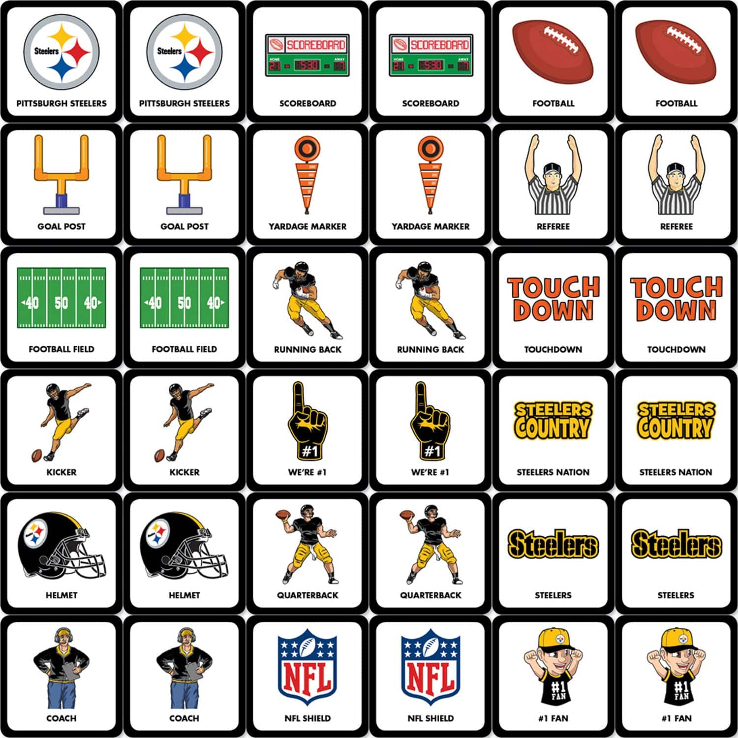 Pittsburgh Steelers Memory Match Game