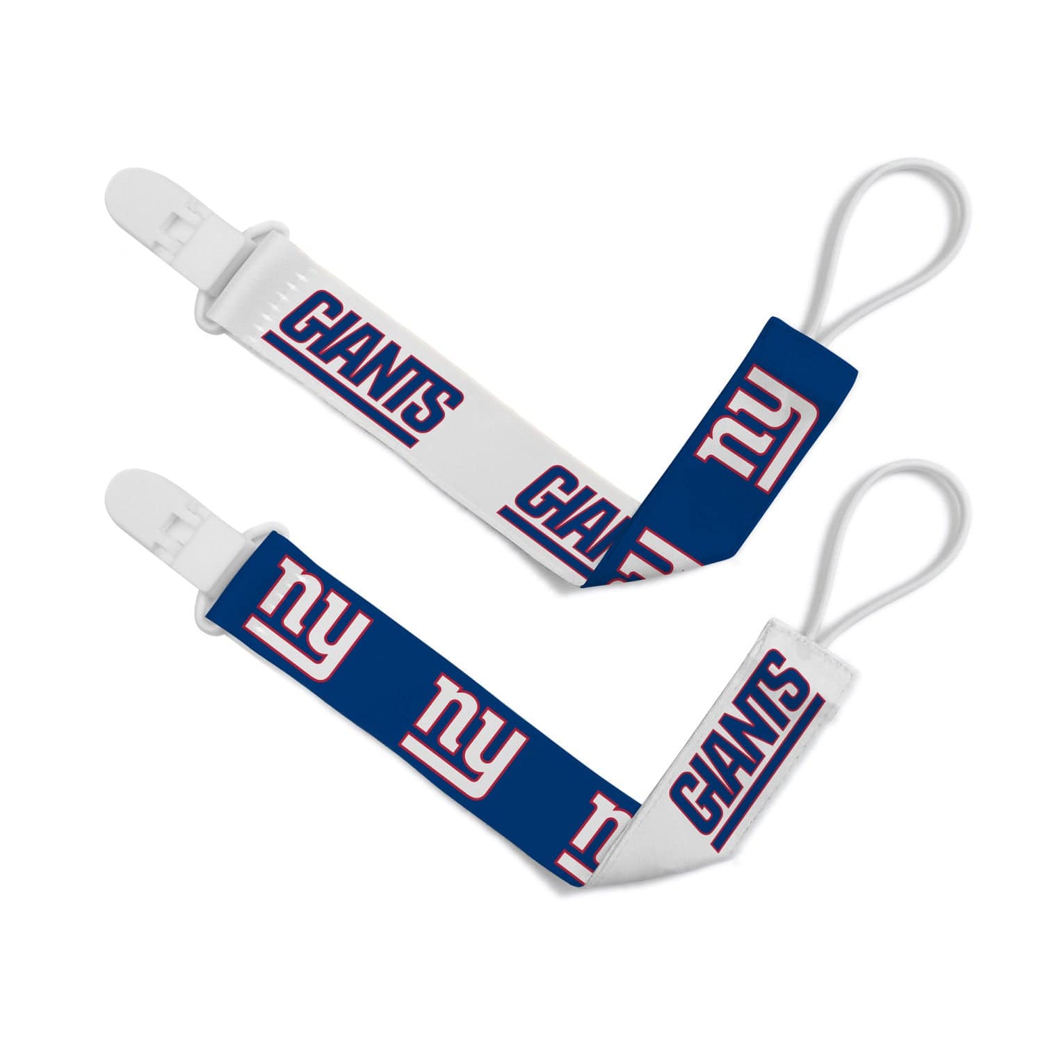 New York Giants Pacifier Clip Set - 2-Pack - Sports Gifts, Sports Memorabilia, Sports Collectibles, Fan Shop