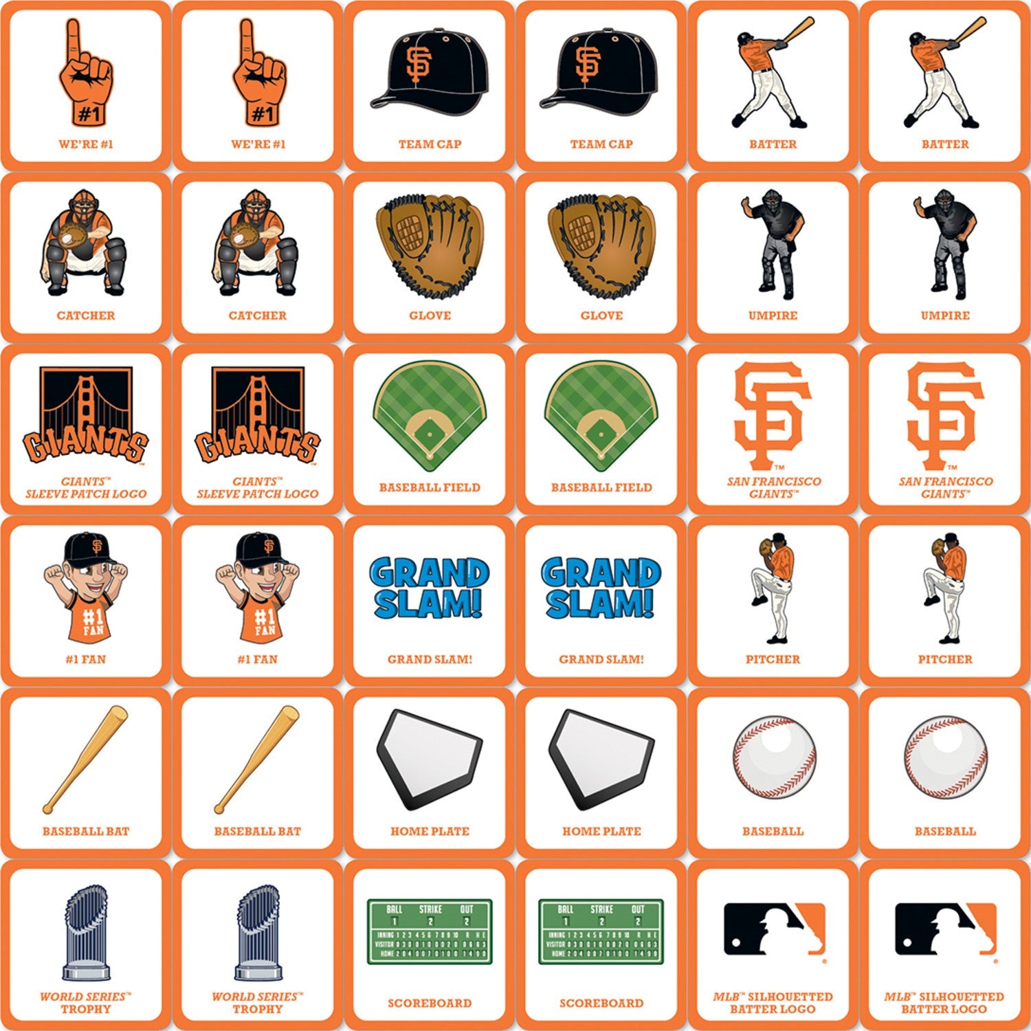 San Francisco Giants Matching Game - 757 Sports Collectibles