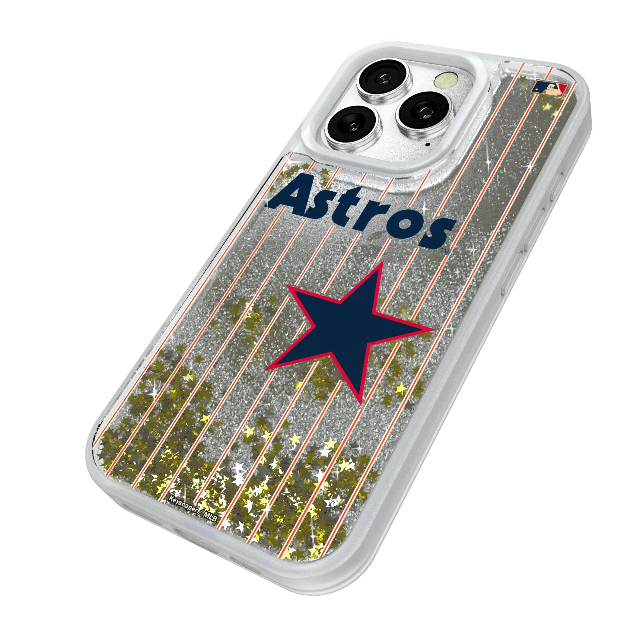 Houston Astros 1975-1981 - Cooperstown Collection Pinstripe Glitter Phone Case
