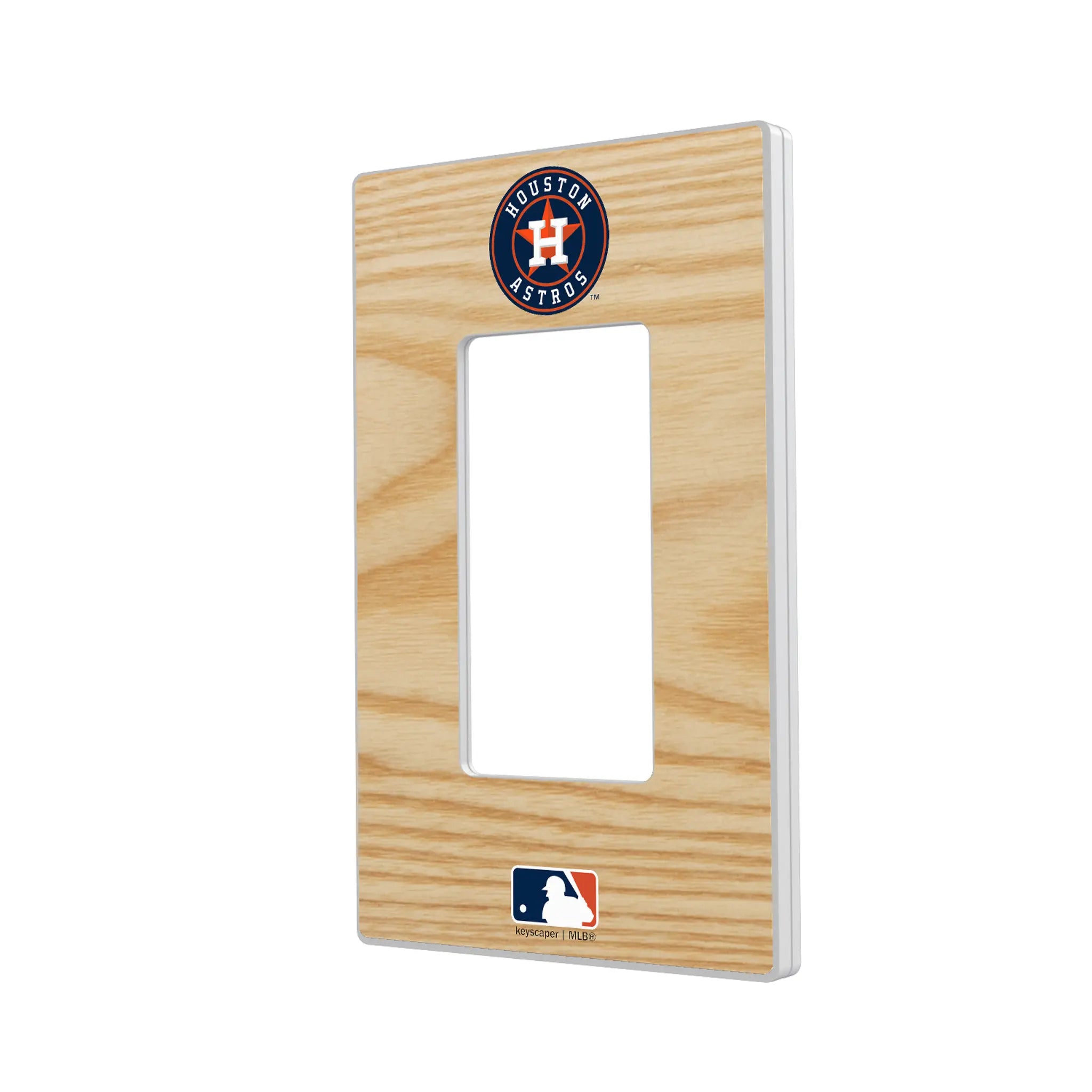 Houston Astros Baseball Bat Hidden-Screw Light Switch Plate