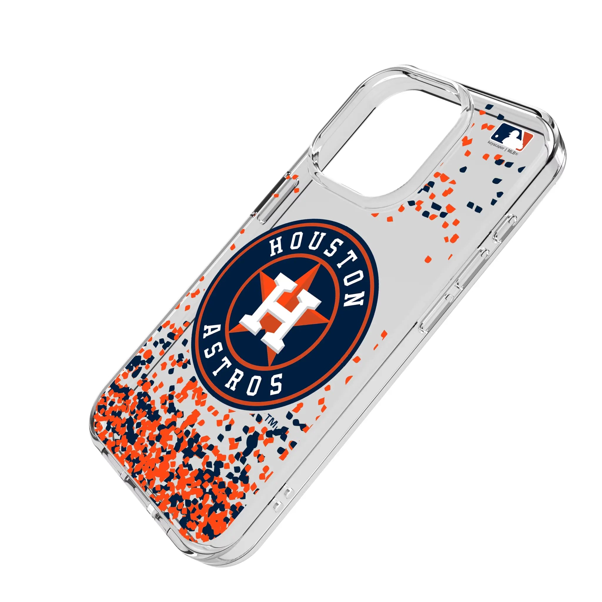 Houston Astros Confetti Clear Phone Case for Apple iPhone