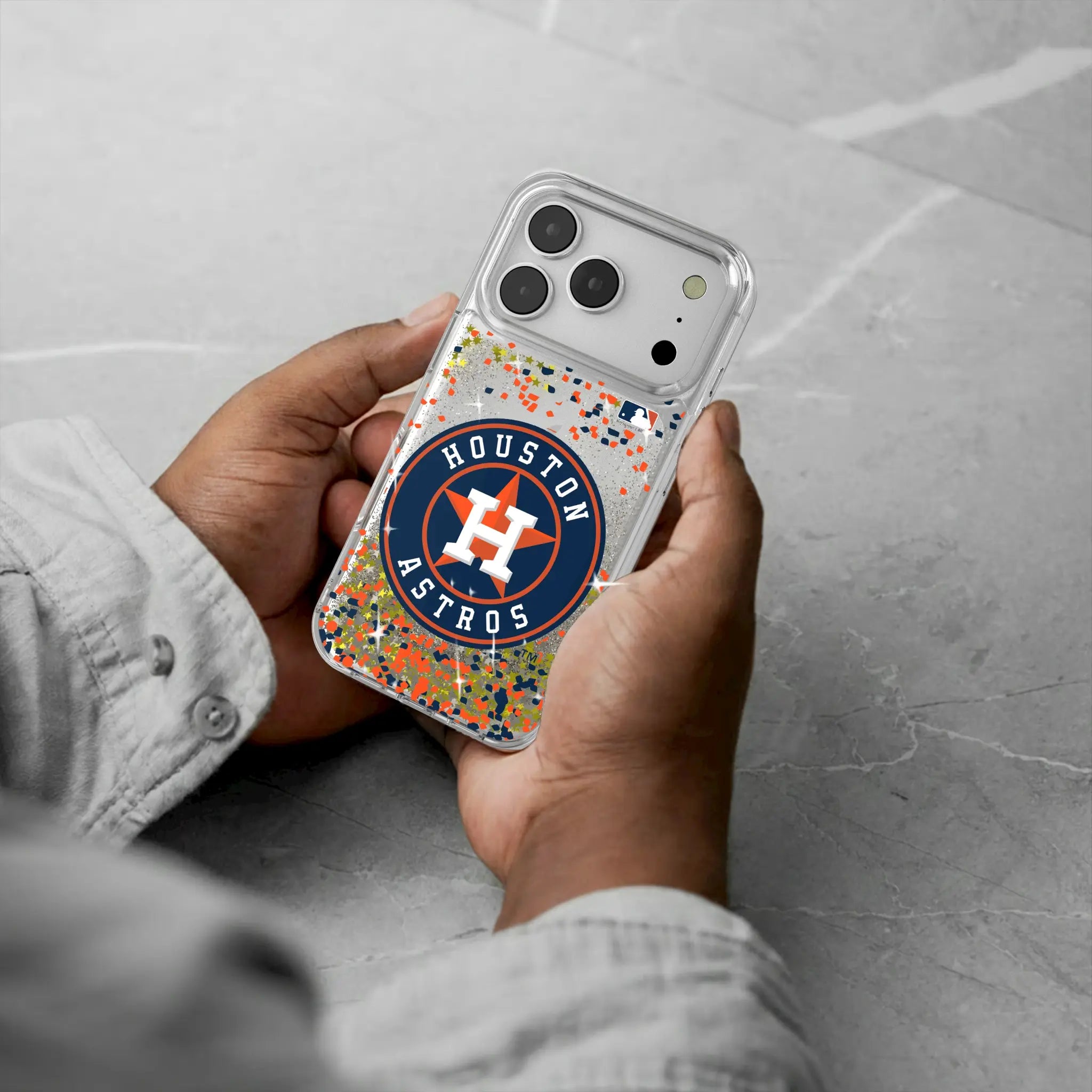 Houston Astros Confetti Glitter Phone Case