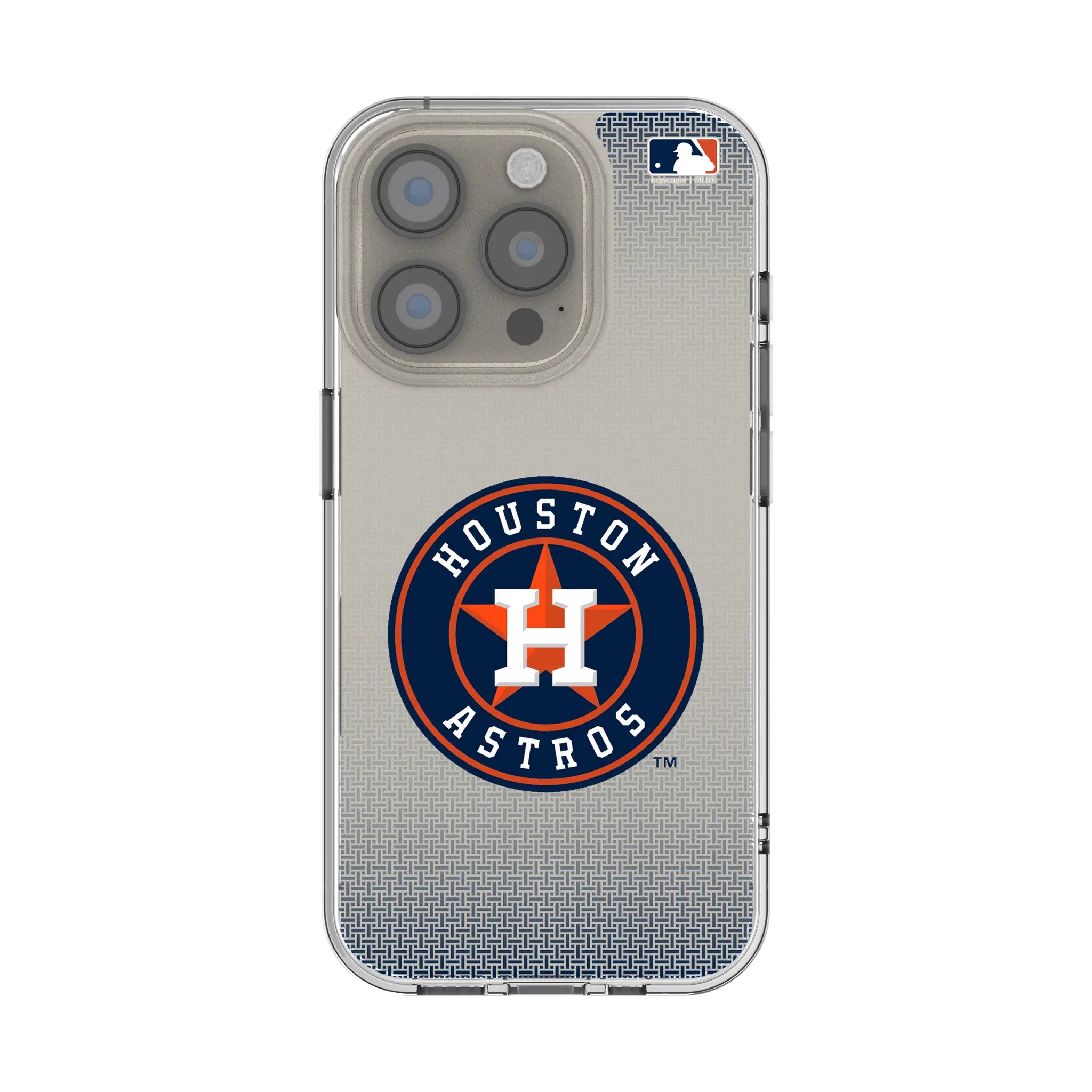 Houston Astros Linen Clear Phone Case for Apple iPhone