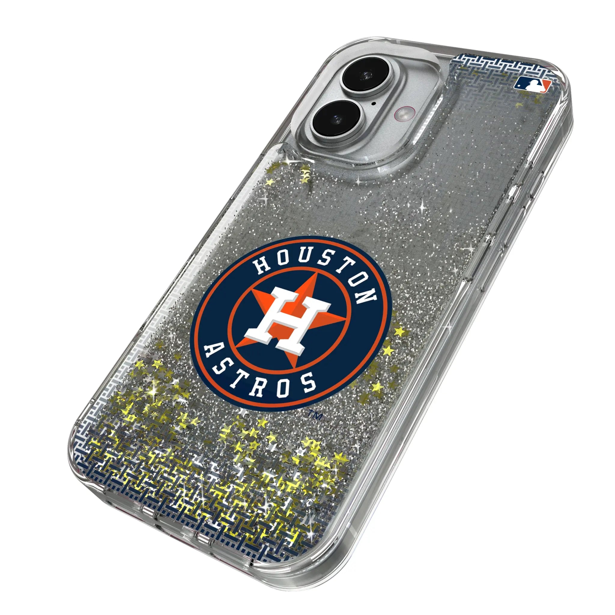 Houston Astros Linen Glitter Phone Case