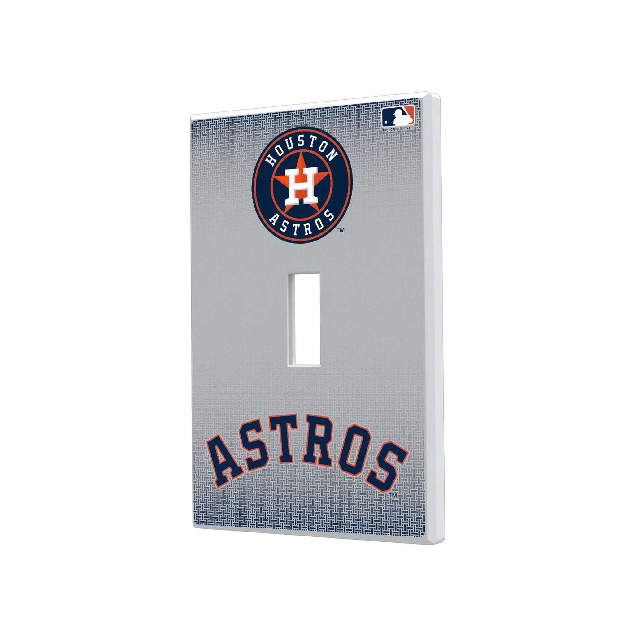 Houston Astros Linen Hidden-Screw Light Switch Plate