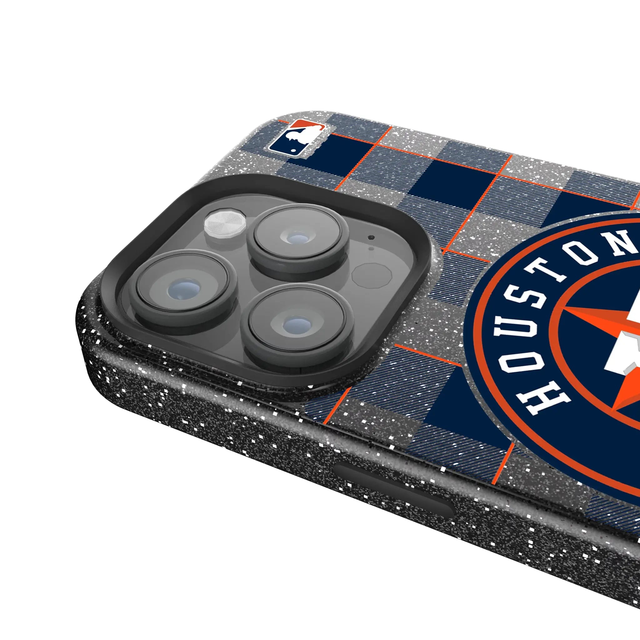 Houston Astros Plaid Bling Phone Case