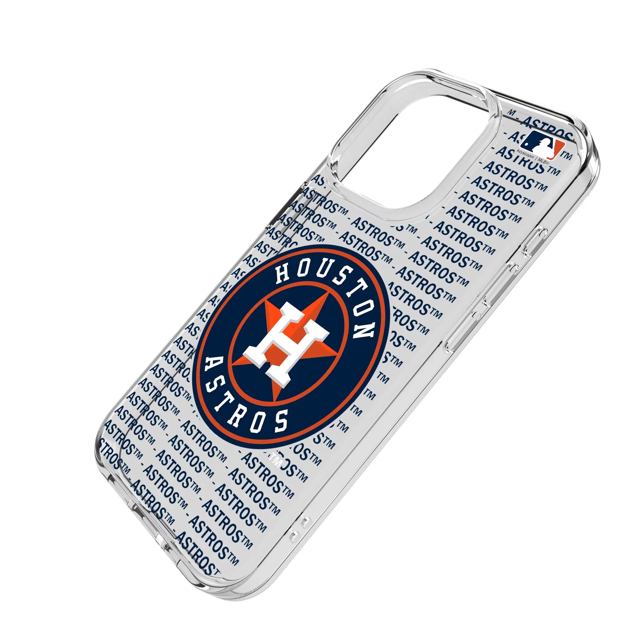 Houston Astros Text Backdrop Clear Phone Case for Apple iPhone