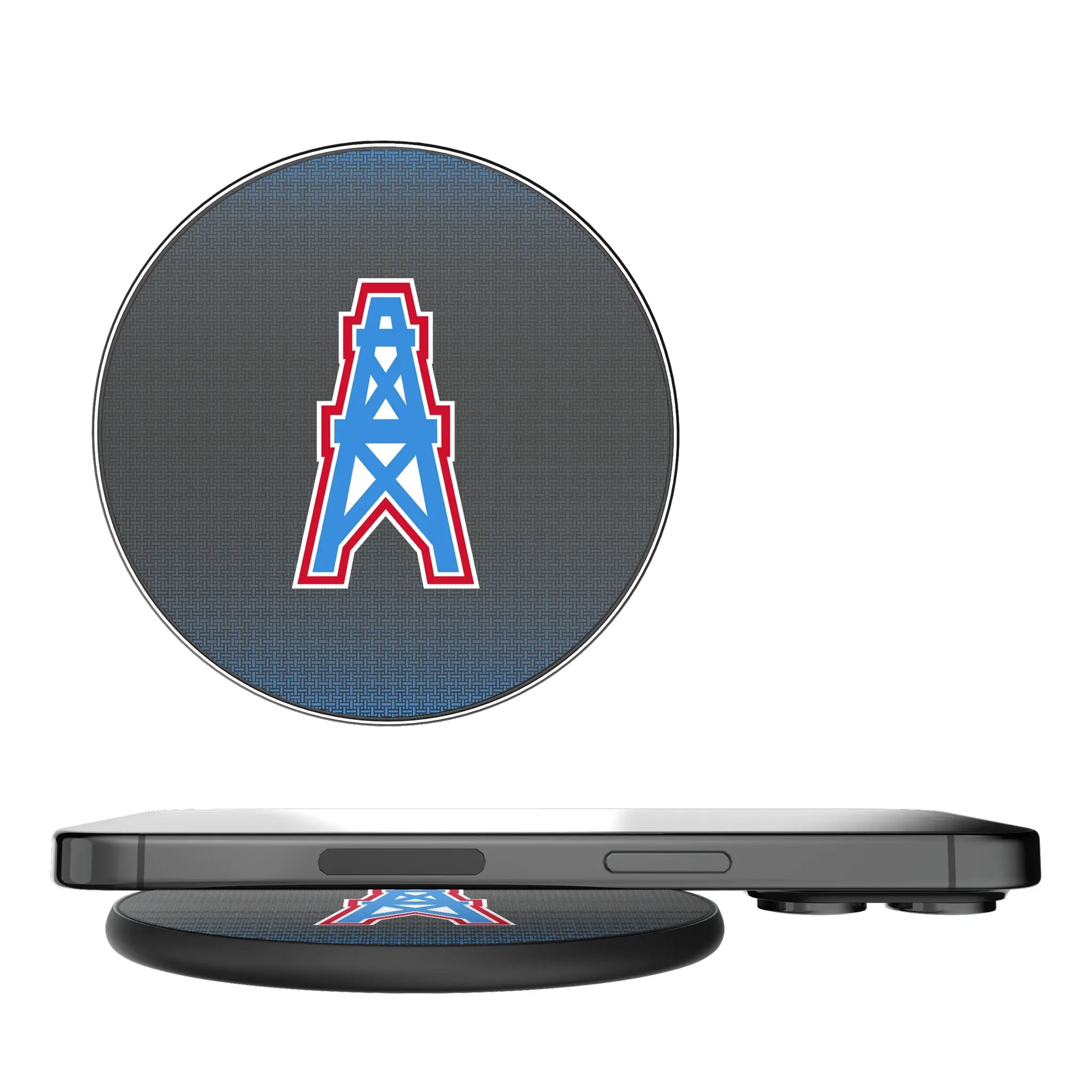 Houston Oilers Historic Collection Linen 15-Watt Wireless Charger