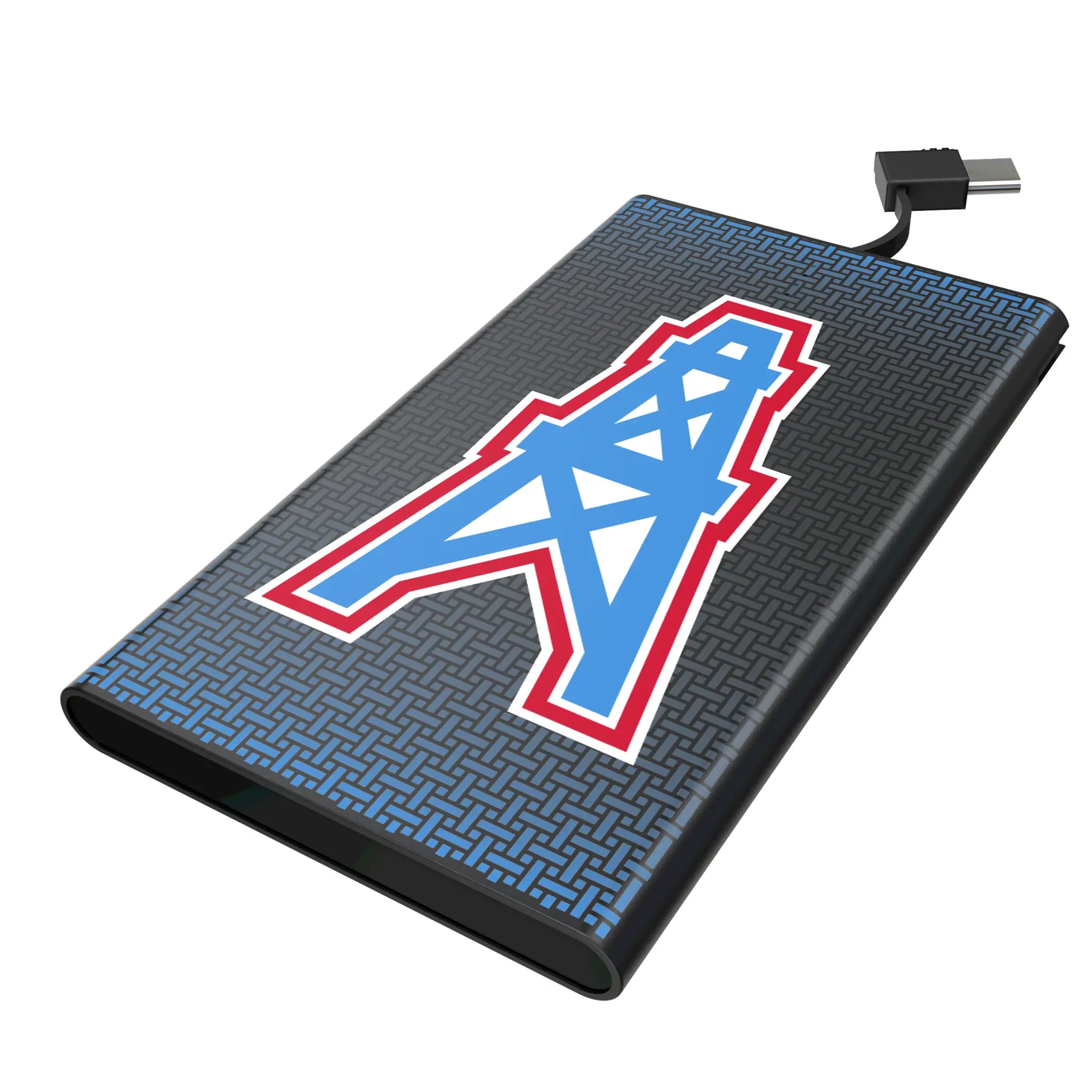 Houston Oilers Historic Collection Linen 5000mAh Flat Powerbank