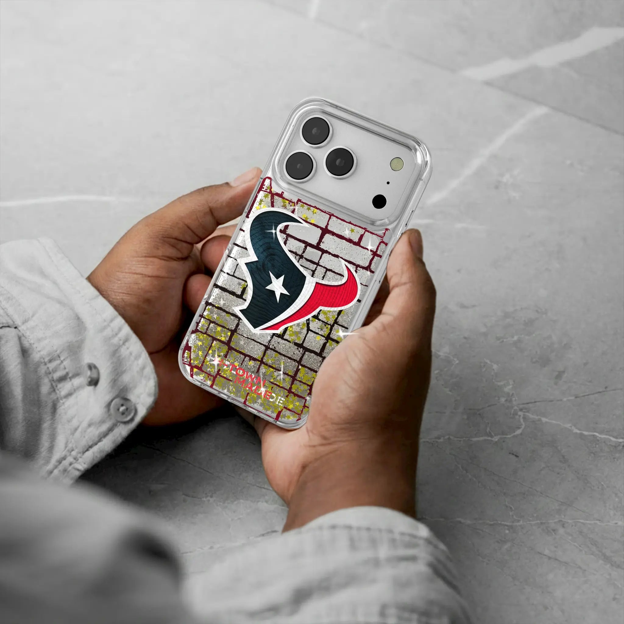Houston Texans Brick Glitter Phone Case for Apple iPhone