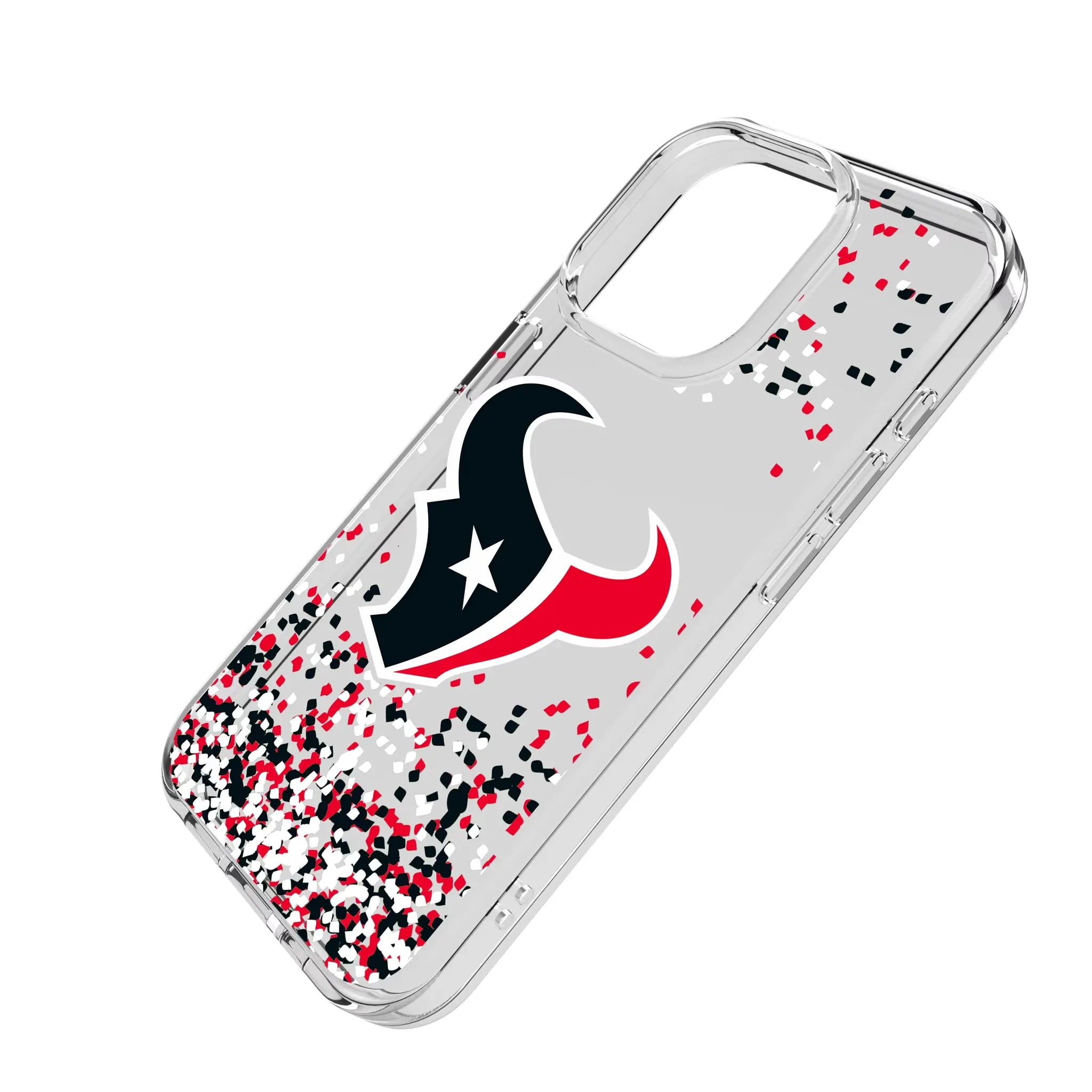 Houston Texans Confetti Clear Phone Case for Apple iPhone