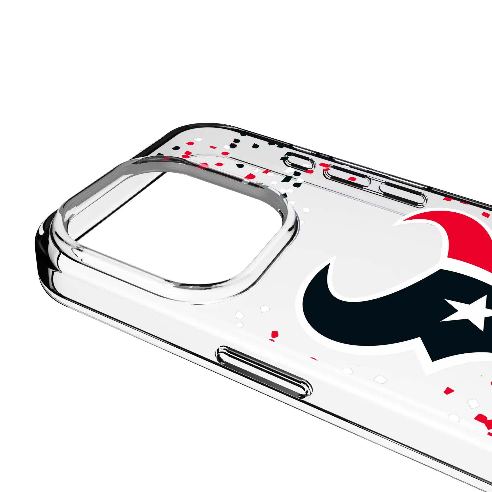 Houston Texans Confetti Clear Phone Case for Apple iPhone