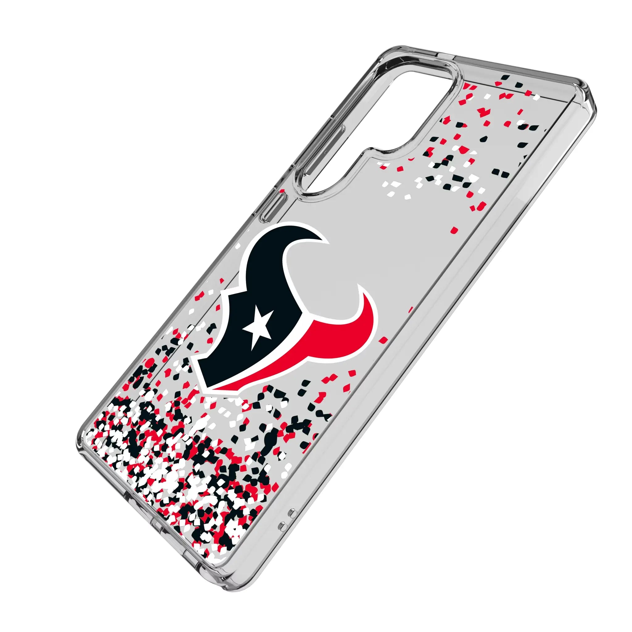Houston Texans Confetti Clear Phone Case for Samsung Galaxy