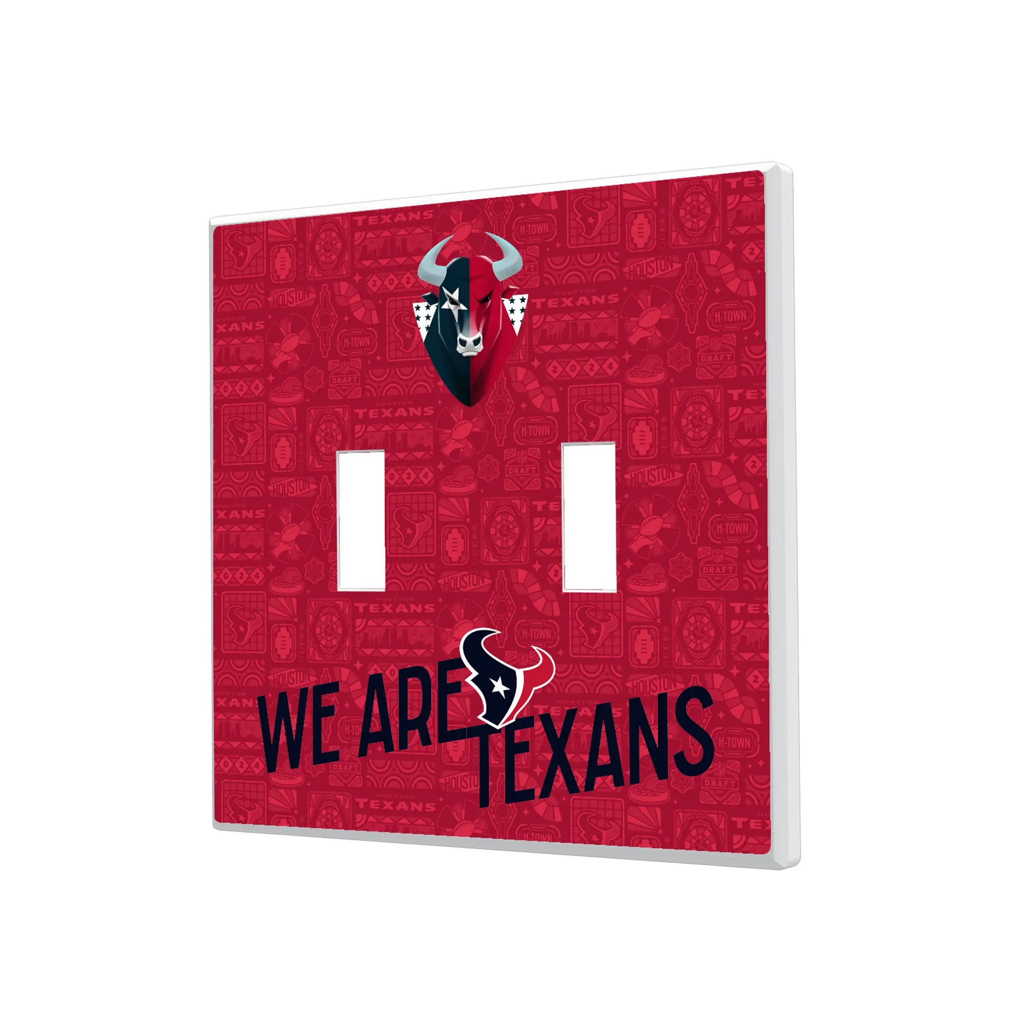 Houston Texans 2024 Illustrated Limited Edition Hidden-Screw Light Switch Plate