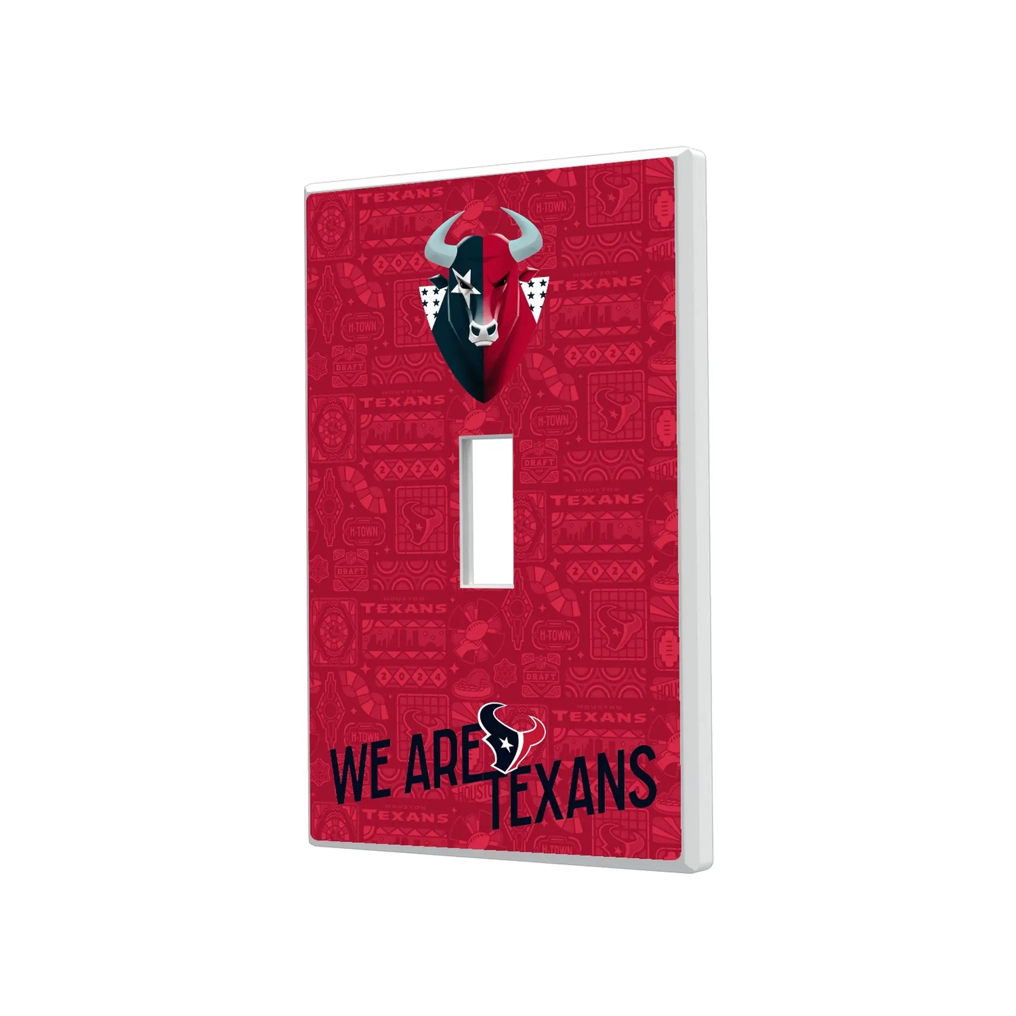 Houston Texans 2024 Illustrated Limited Edition Hidden-Screw Light Switch Plate