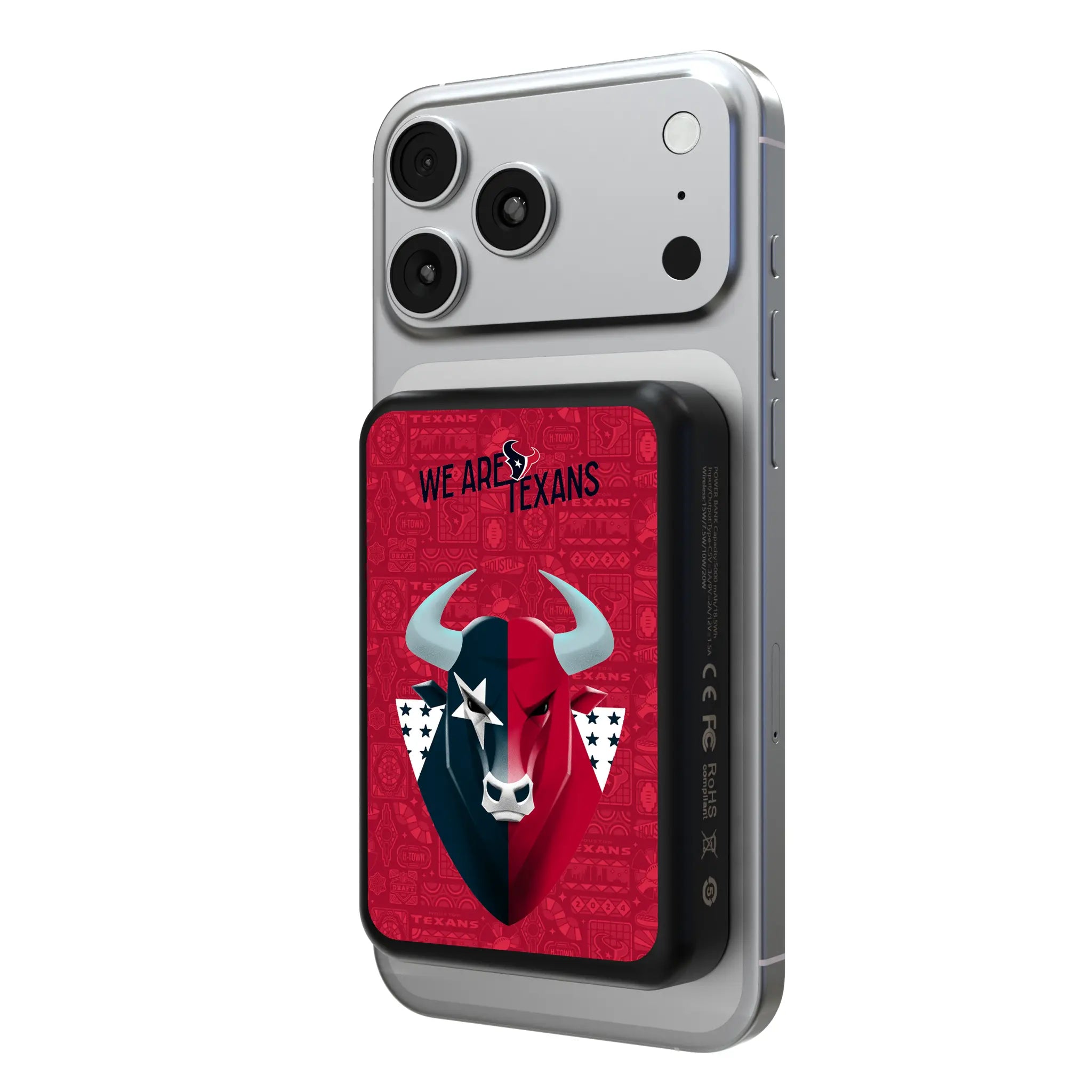 Houston Texans 2024 Illustrated Limited Edition Wireless Mag Power Bank
