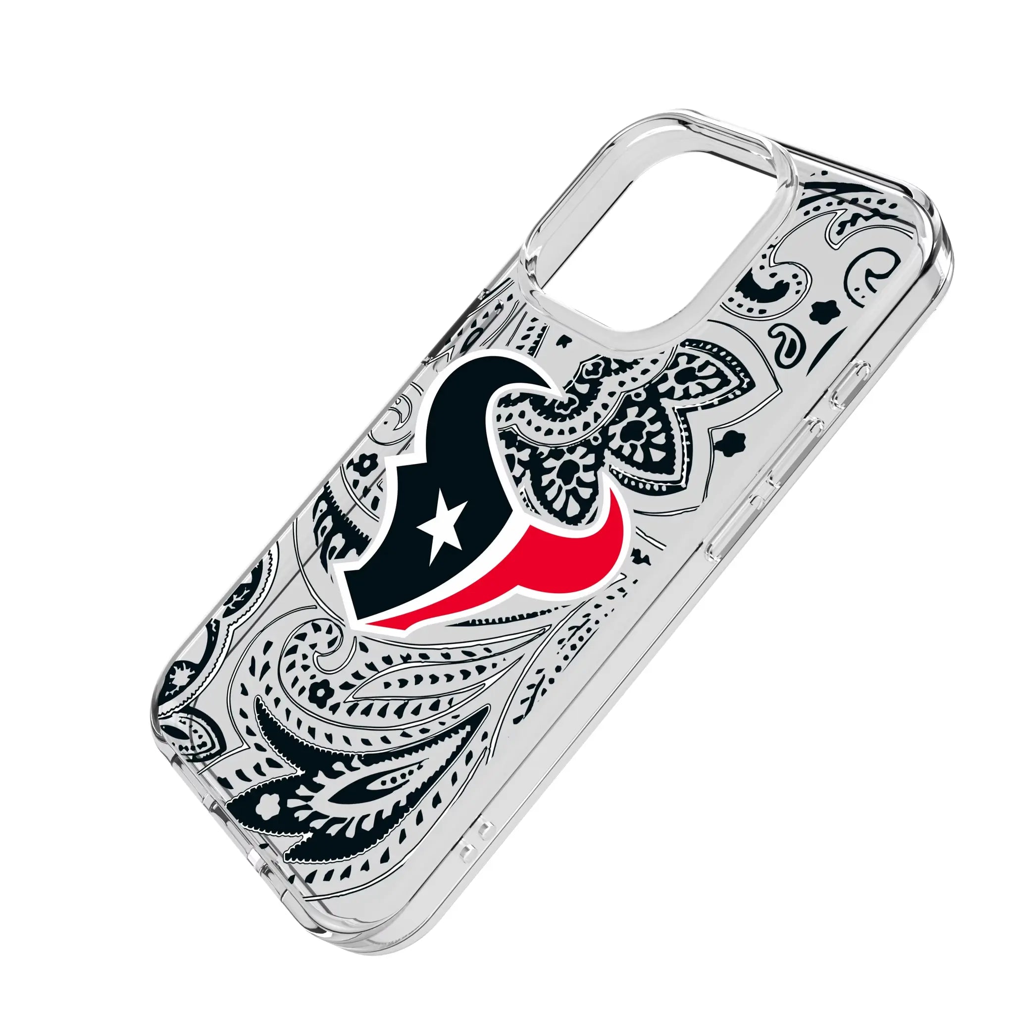 Houston Texans Paisley Clear Phone Case for Apple iPhone