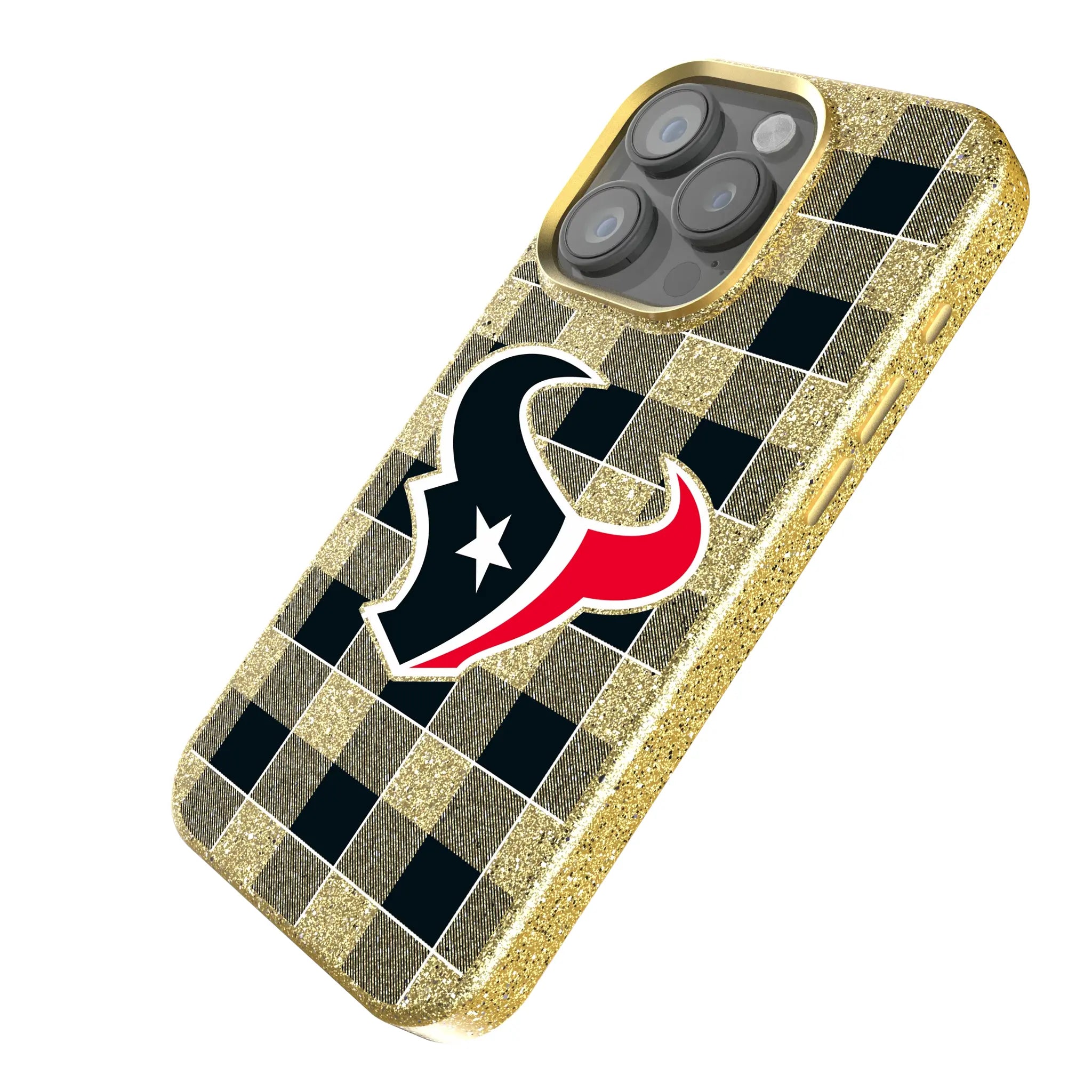 Houston Texans Plaid Bling Phone Case