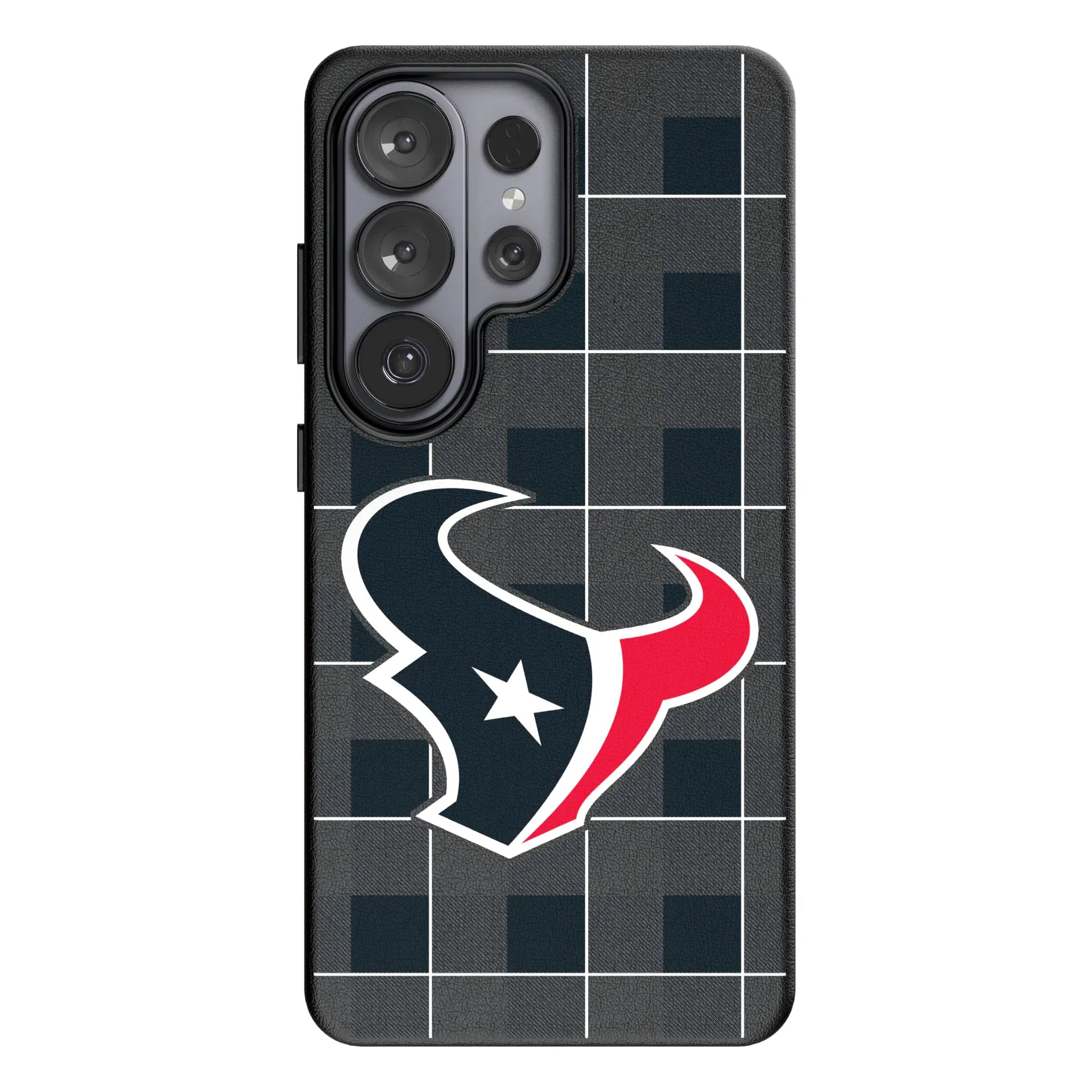 Houston Texans Plaid MagSafe Compatible Phone Case for Samsung Galaxy