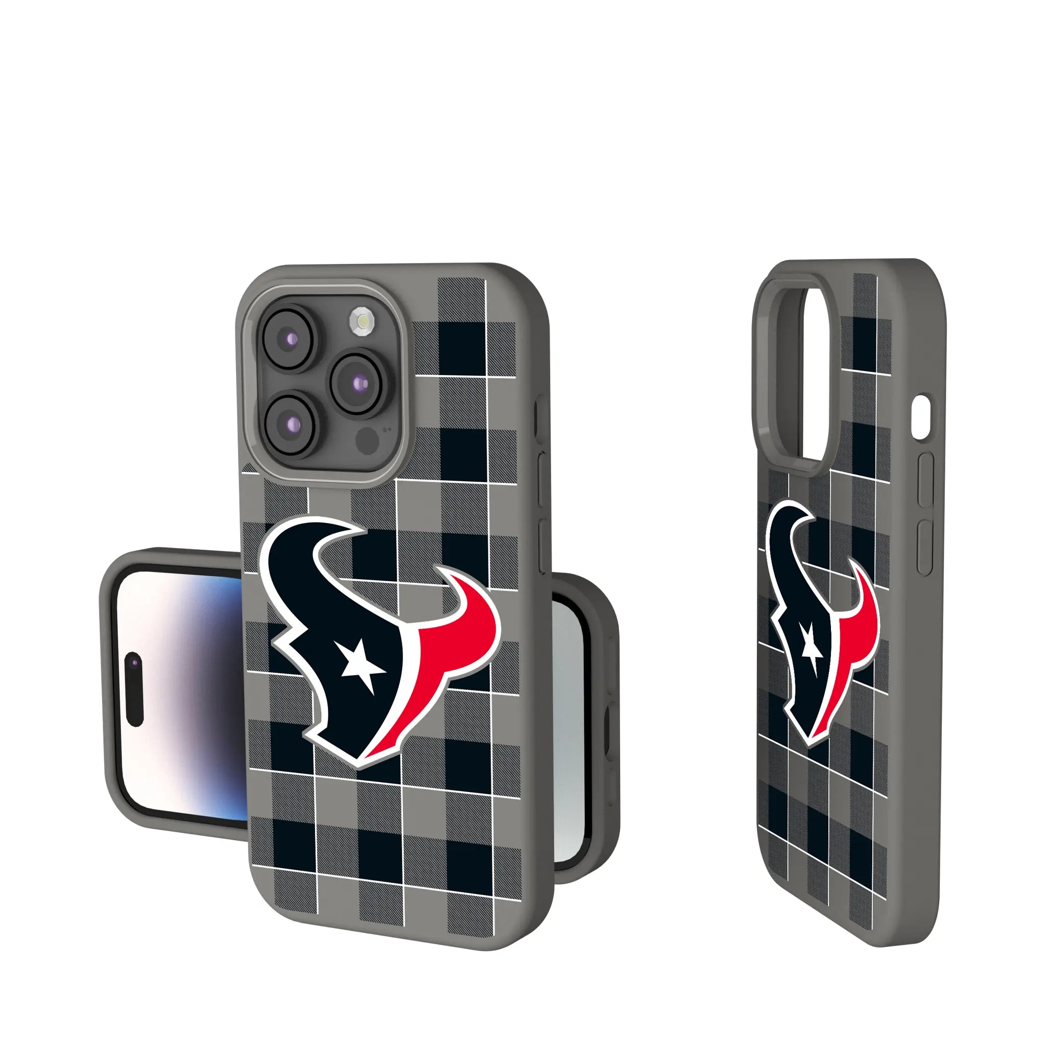 Houston Texans Plaid Soft Touch Phone Case