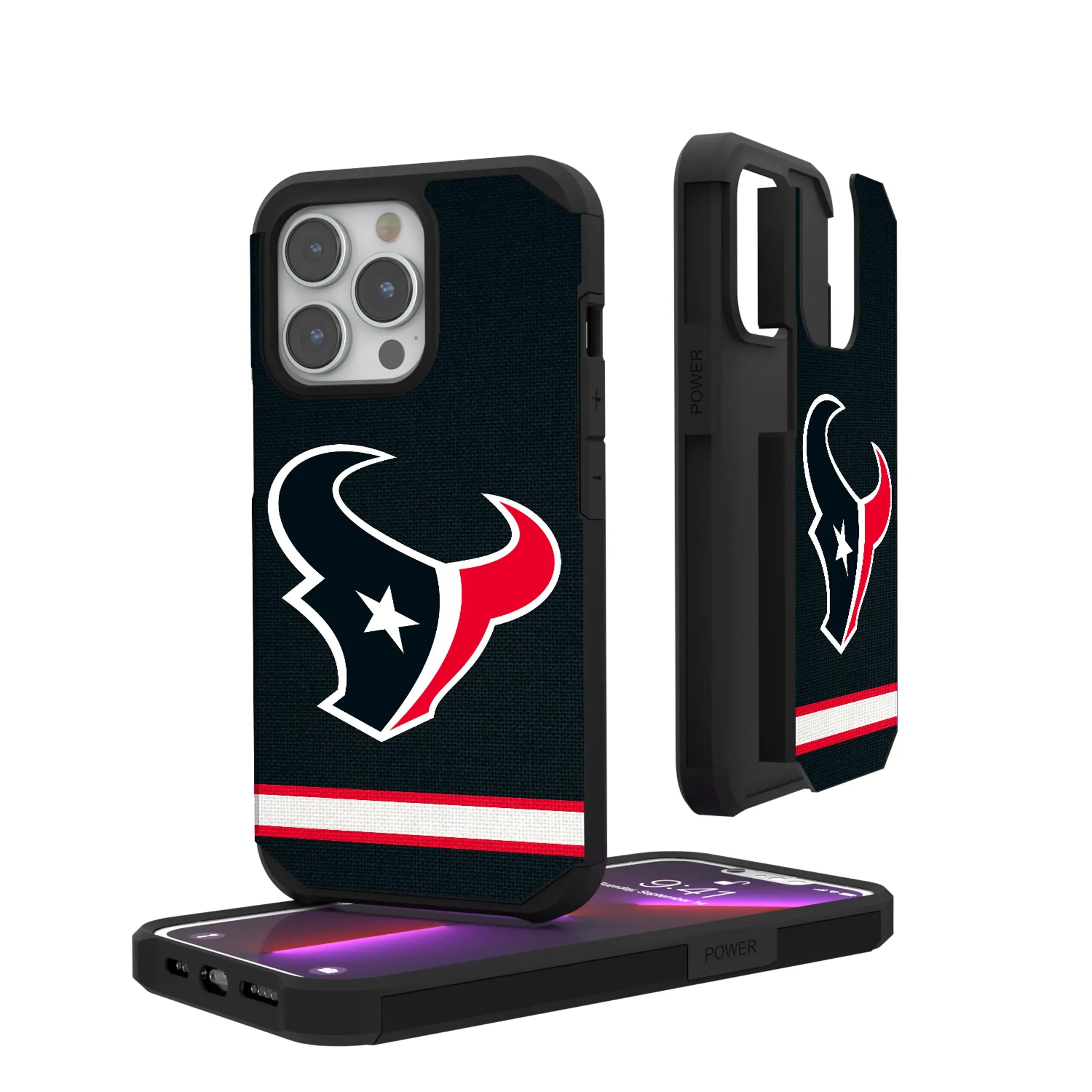 Houston Texans Stripe Rugged Phone Case