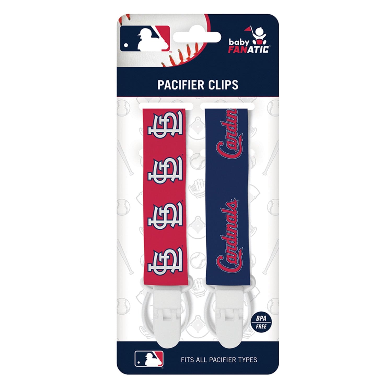 St. Louis Cardinals Pacifier Clip Set - 2-Pack - Sports Gifts, Sports Memorabilia, Sports Collectibles, Fan Shop